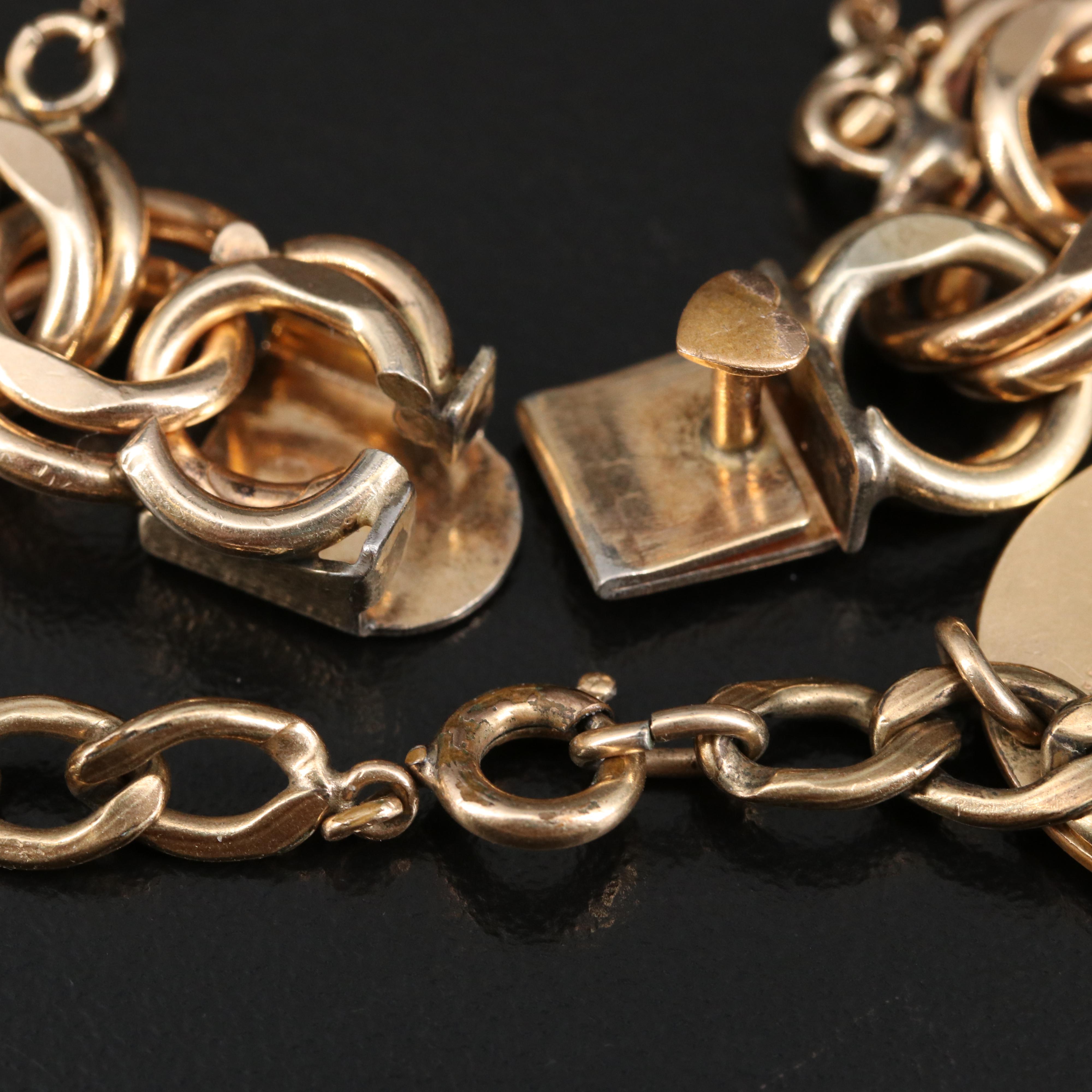 Vintage Gold Filled Charm Bracelets