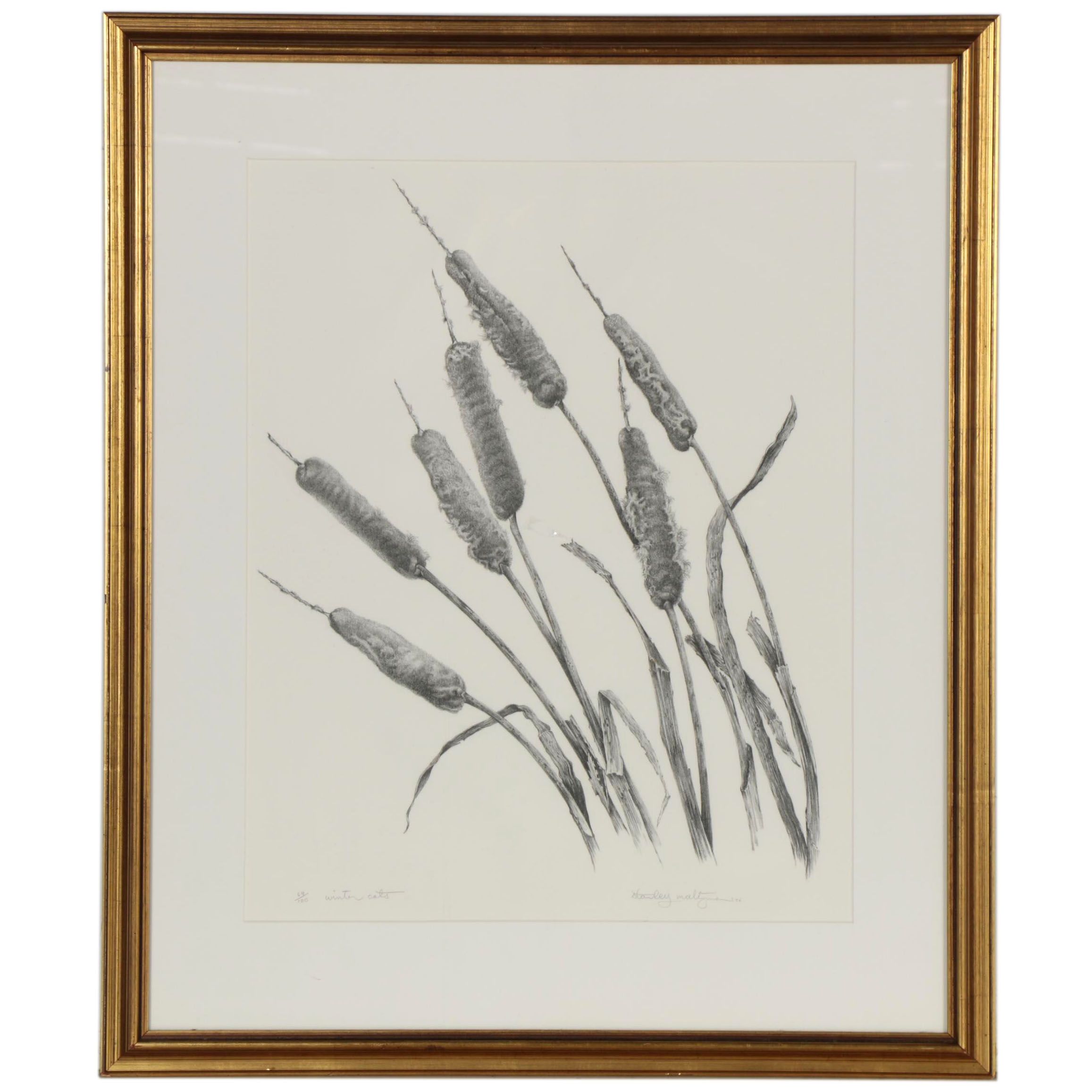 Stanley Maltzman Lithograph "Winter Cats," 1970