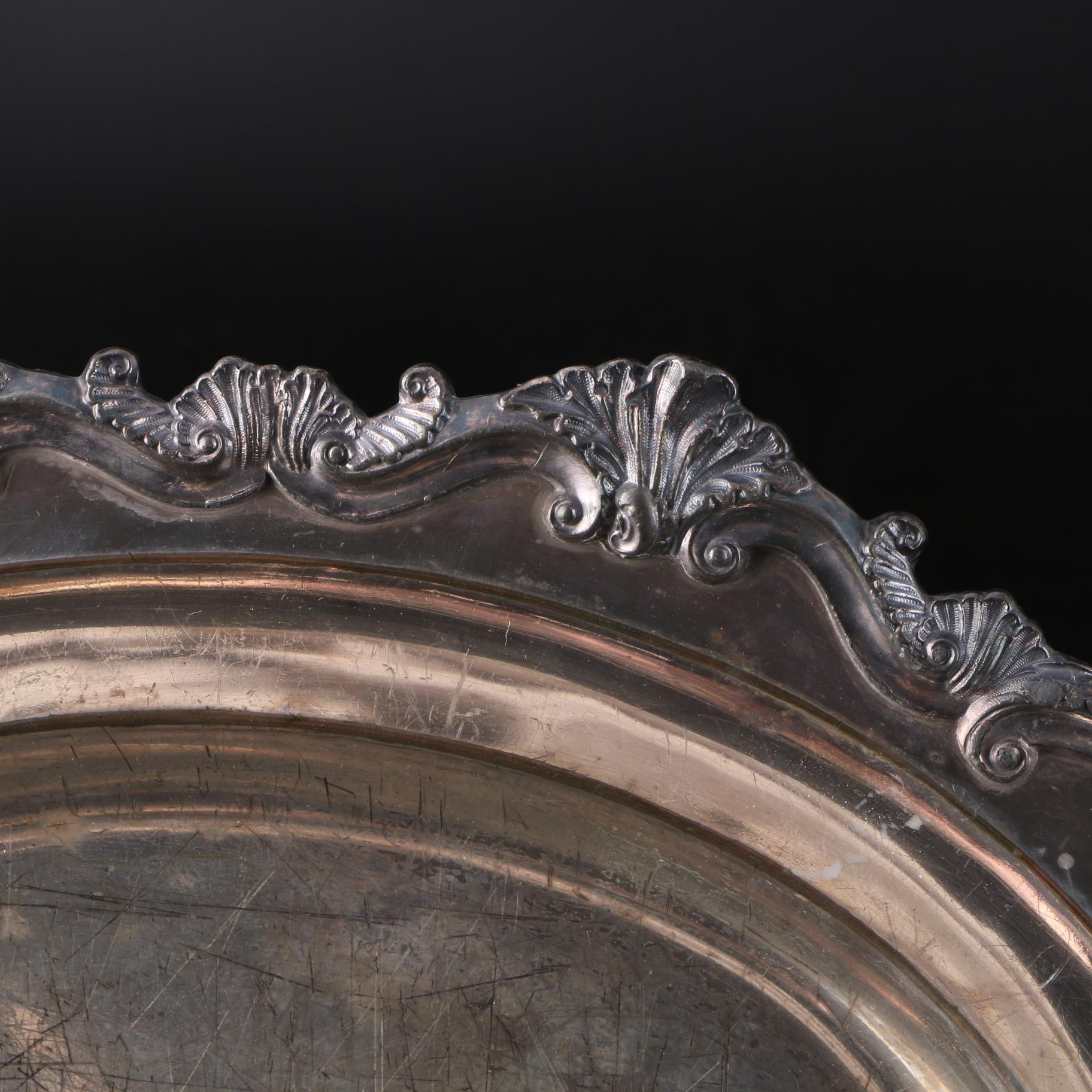 E. G. Webster & Son Tray, Ellis Barker Crumb Catcher and Silver Plated Tools