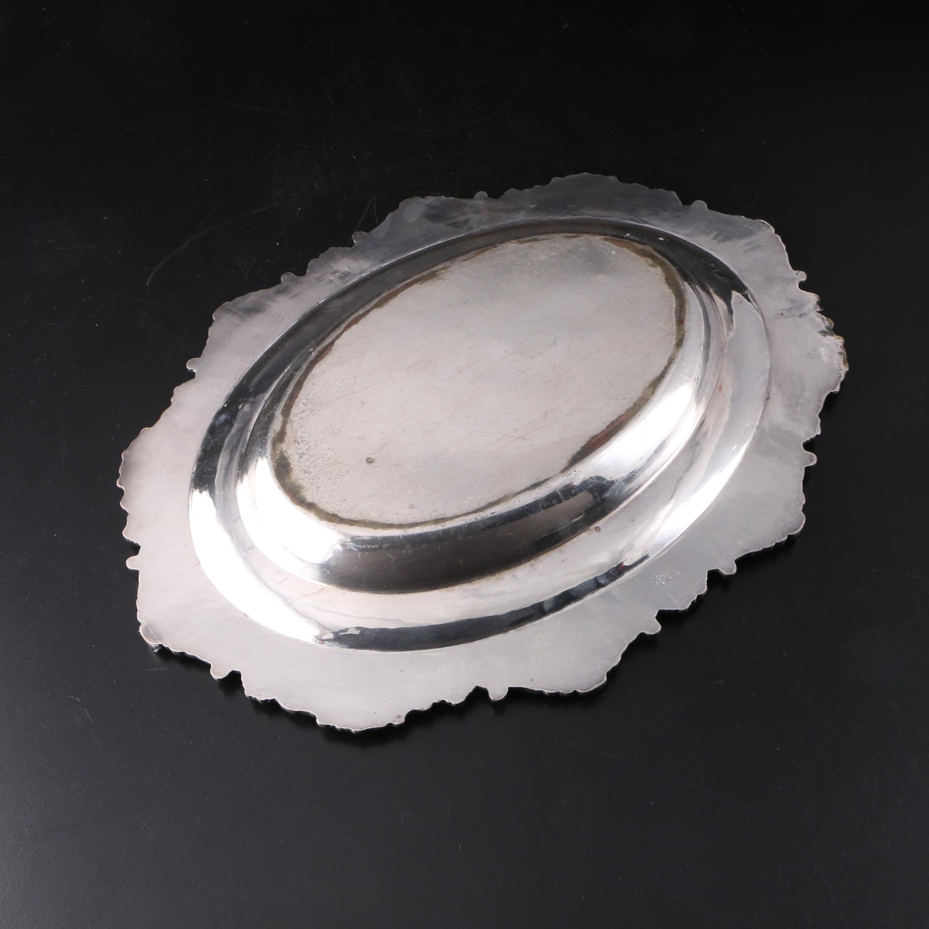 E. G. Webster & Son Tray, Ellis Barker Crumb Catcher and Silver Plated Tools