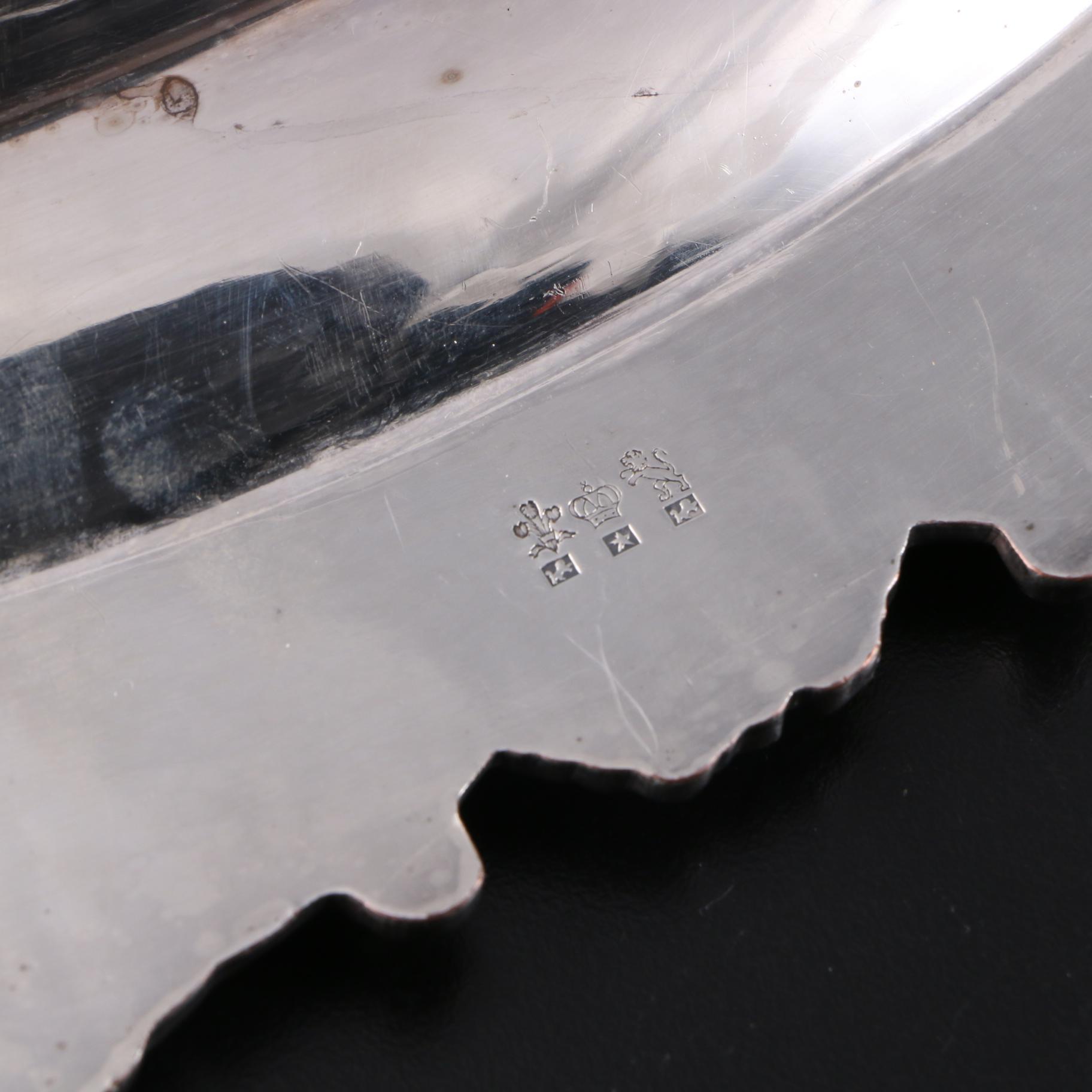 E. G. Webster & Son Tray, Ellis Barker Crumb Catcher and Silver Plated Tools