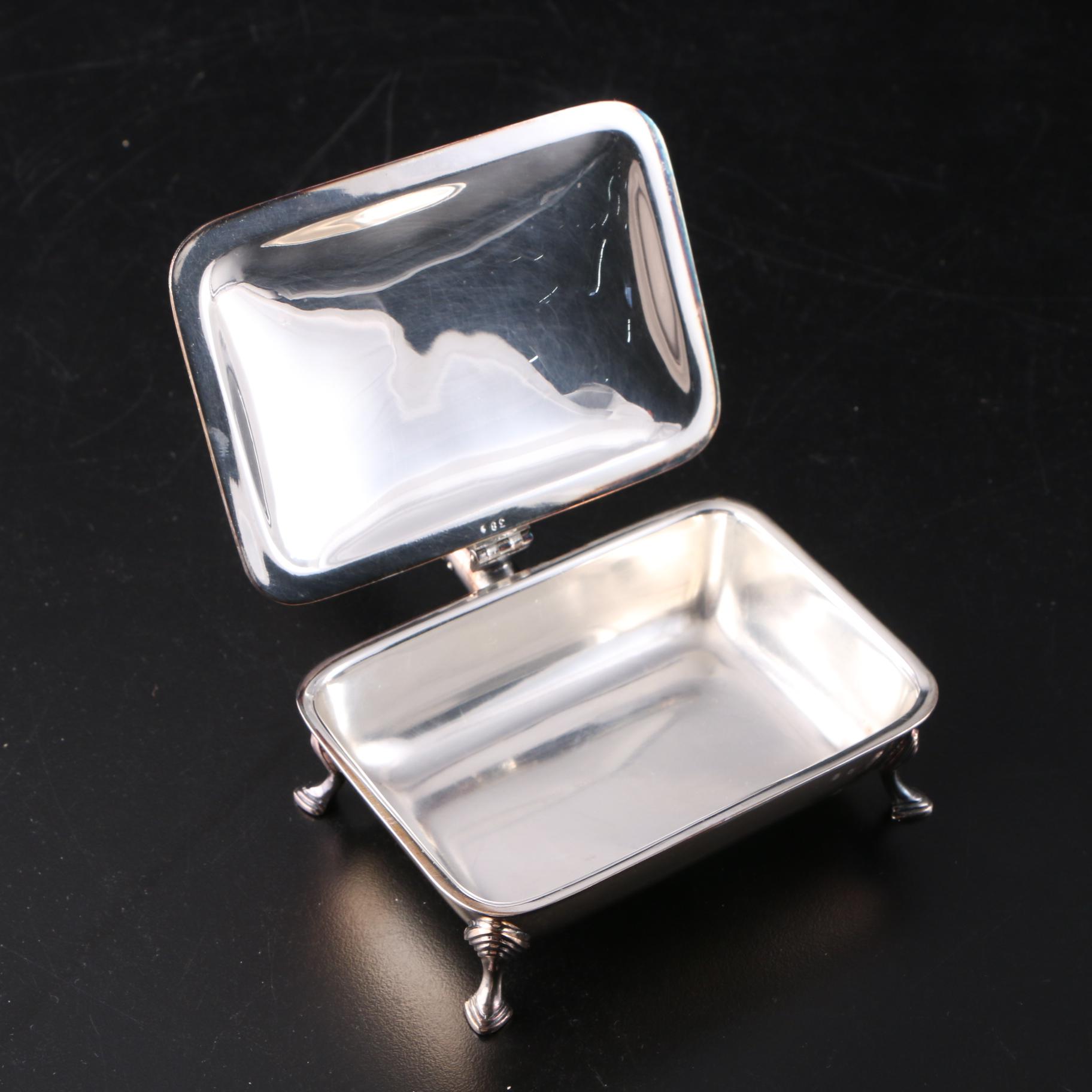 E. G. Webster & Son Tray, Ellis Barker Crumb Catcher and Silver Plated Tools