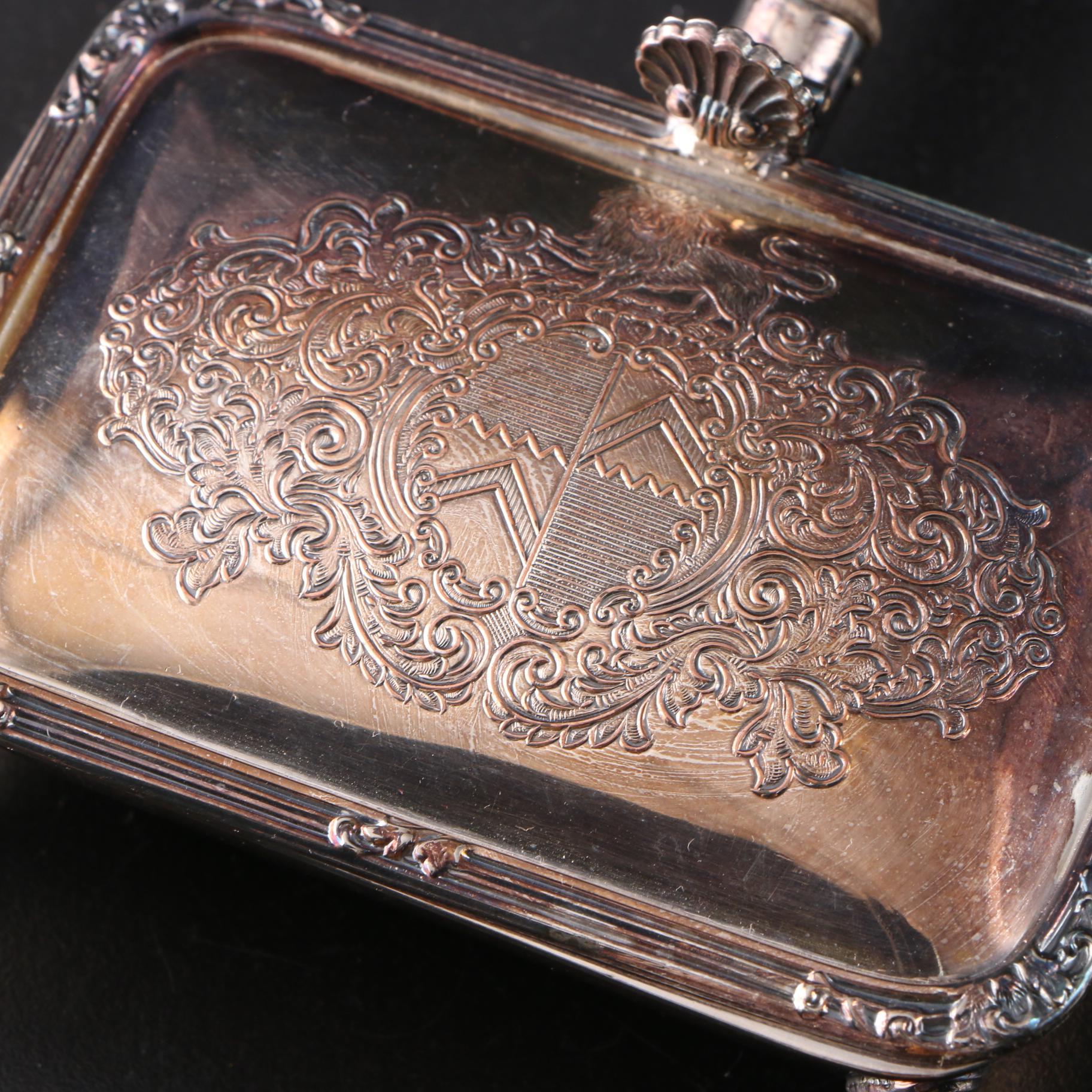 E. G. Webster & Son Tray, Ellis Barker Crumb Catcher and Silver Plated Tools