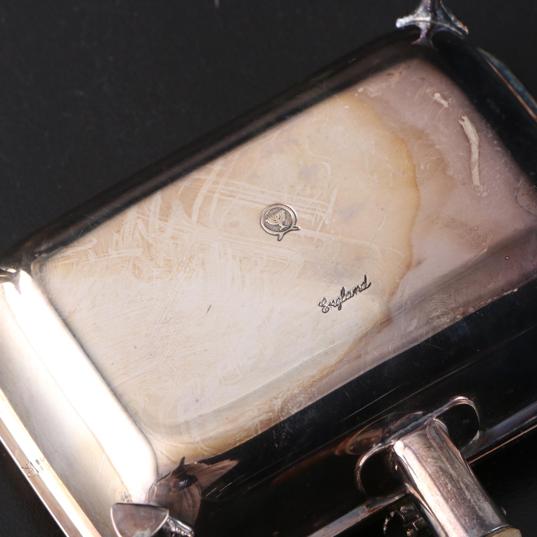 E. G. Webster & Son Tray, Ellis Barker Crumb Catcher and Silver Plated Tools