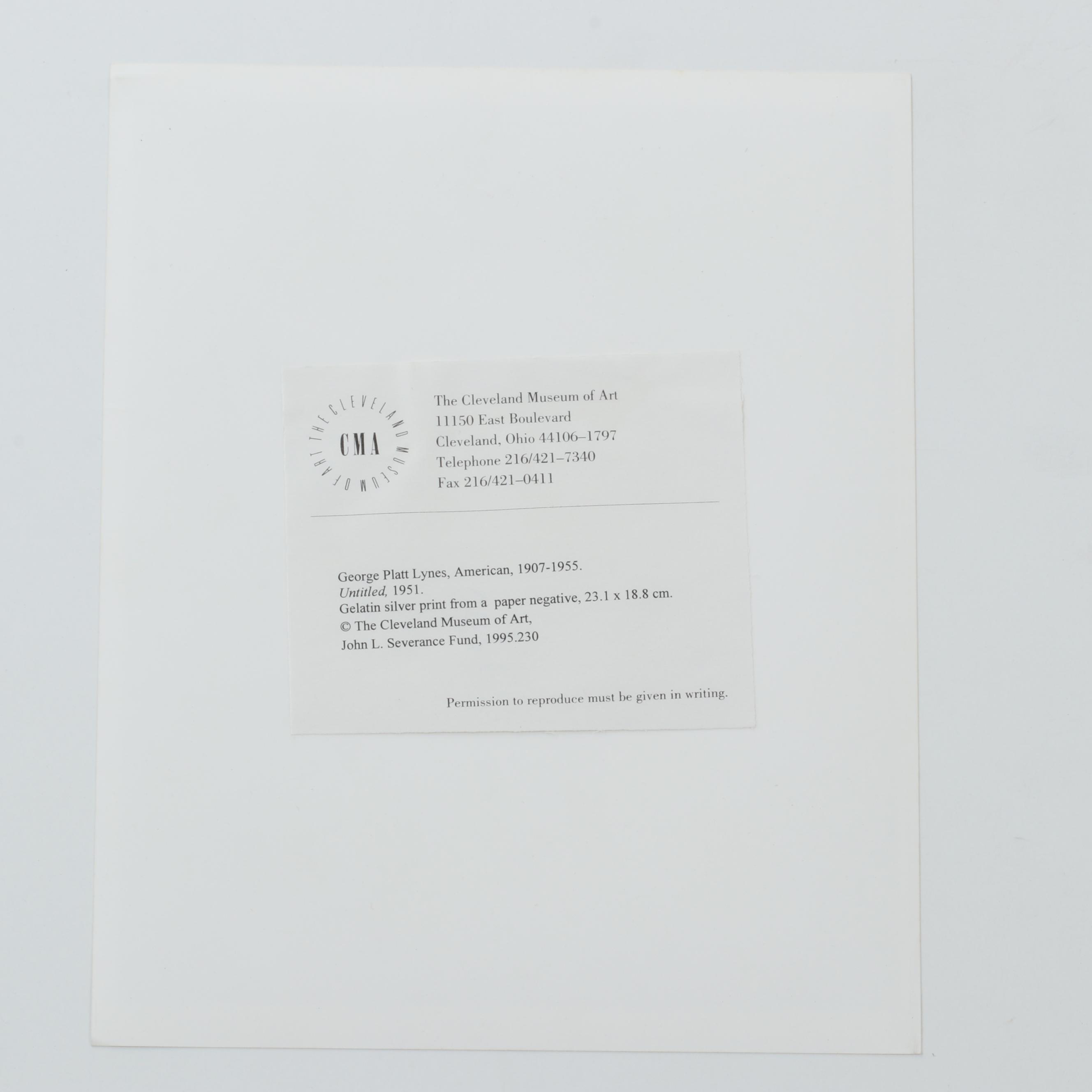 George Platt Lynes Silver Gelatin Print of Male Torso