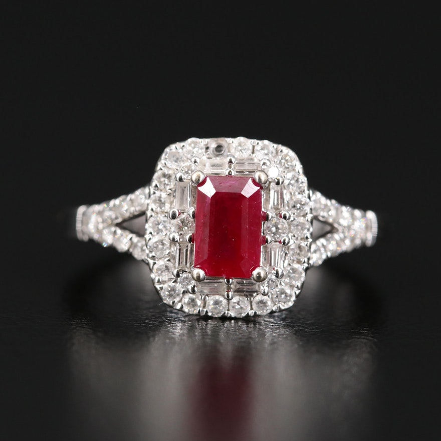 14K Ruby and Diamond Ring