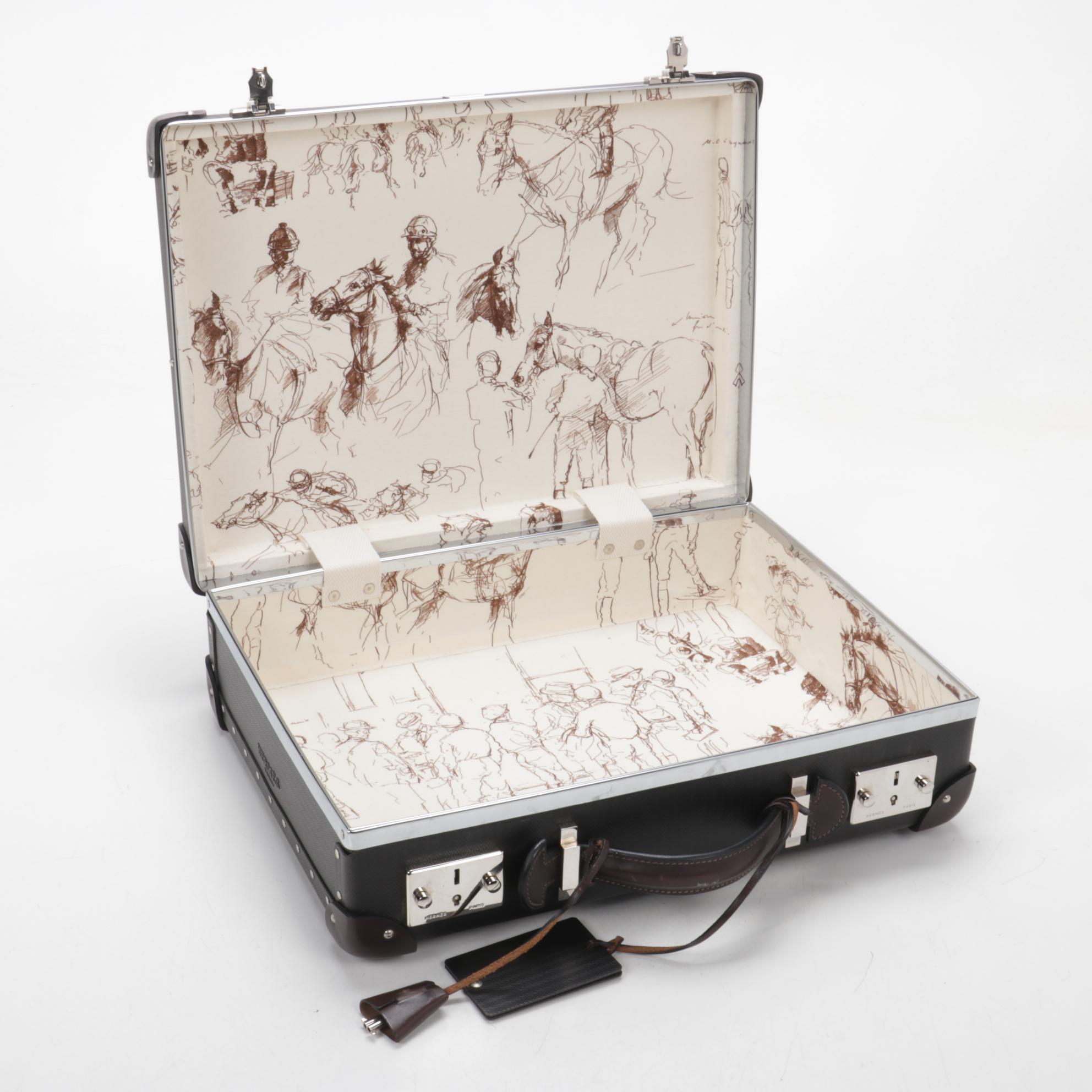 Hermès Faubourg Express PM Suitcase in Vulcan Fiber