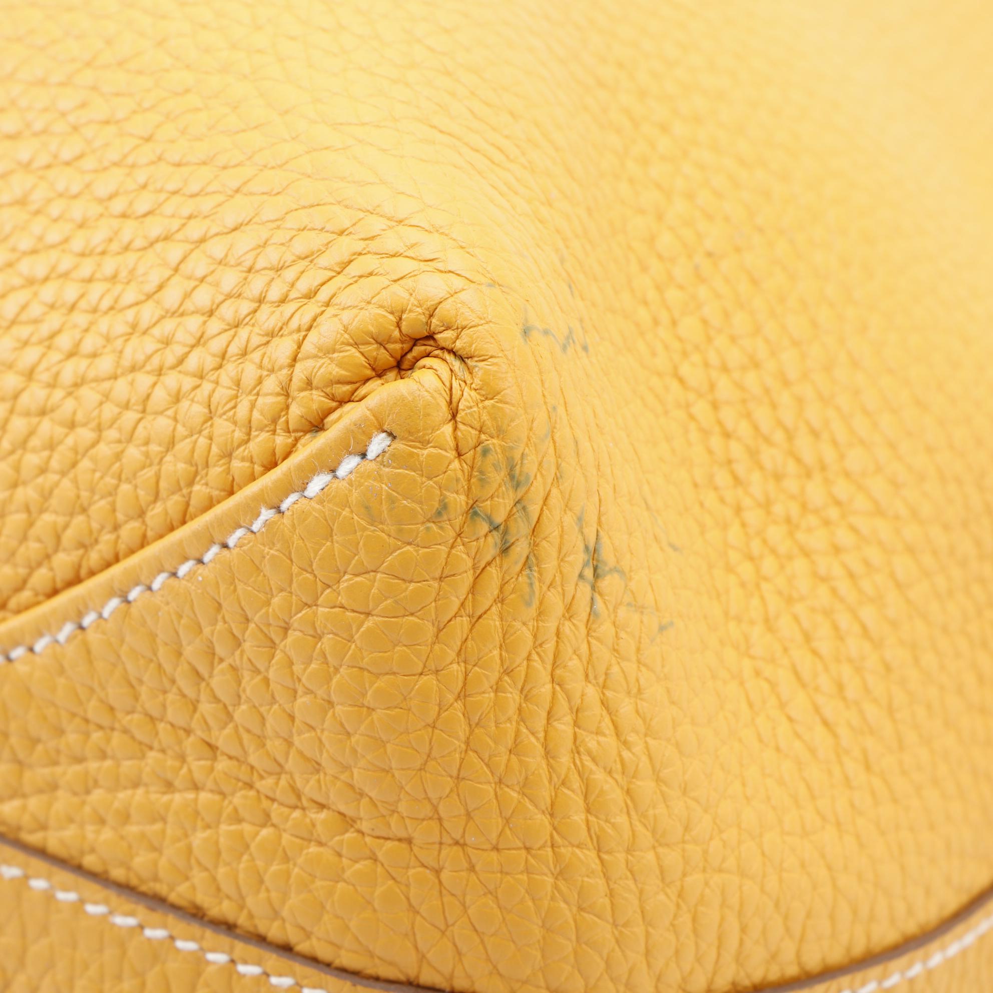 Hermès Double Sens 45cm Reversible Tote in Orange/Yellow Clemence Leather