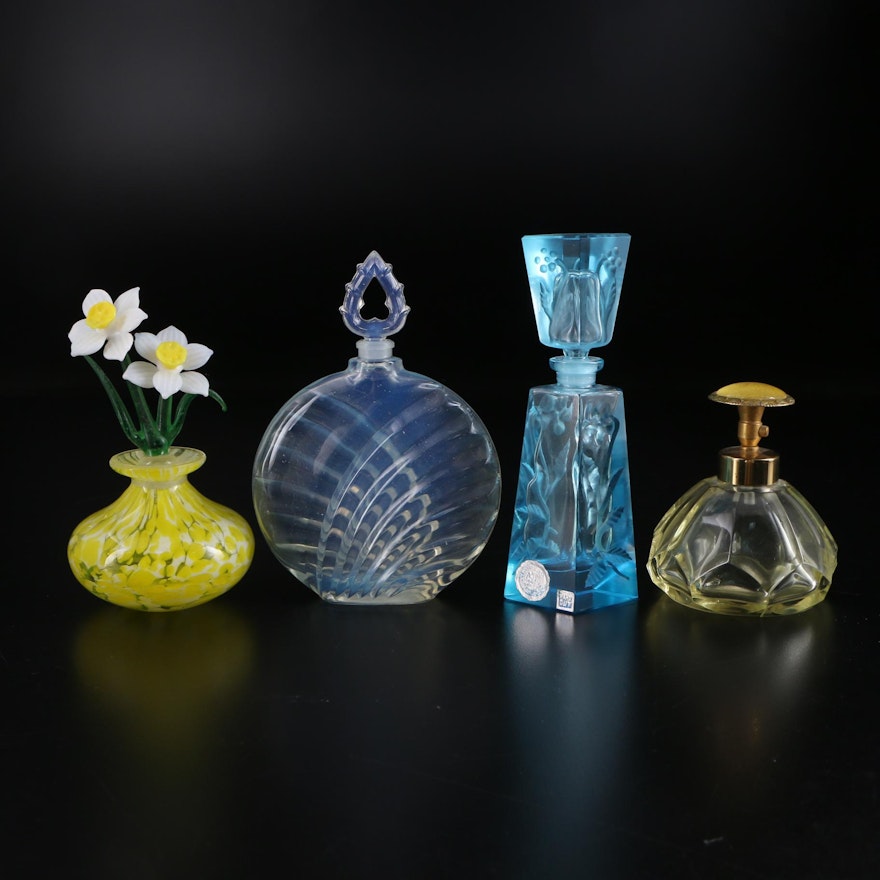 Perfume Bottles Featuring I. W. Rice and French Opalescent Glass