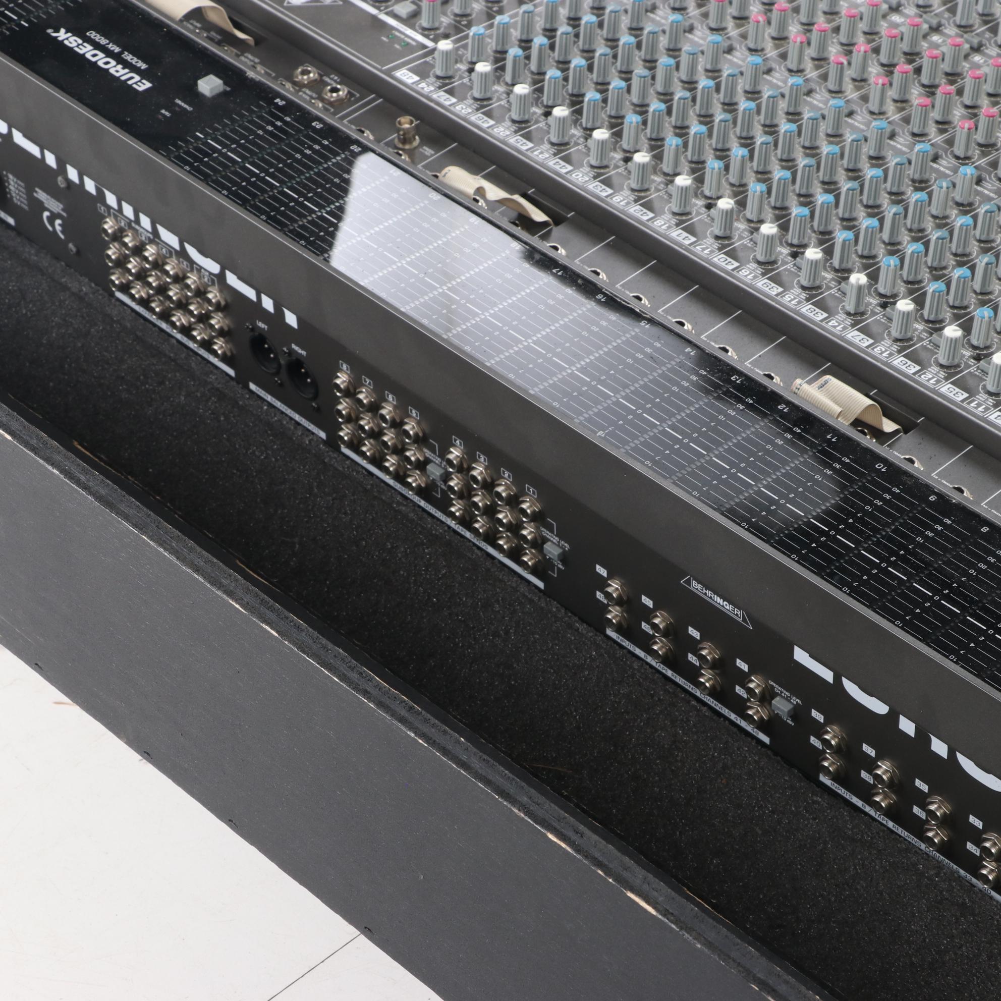 Behringer Eurodesk MX8000 Mixing Console with Road Case