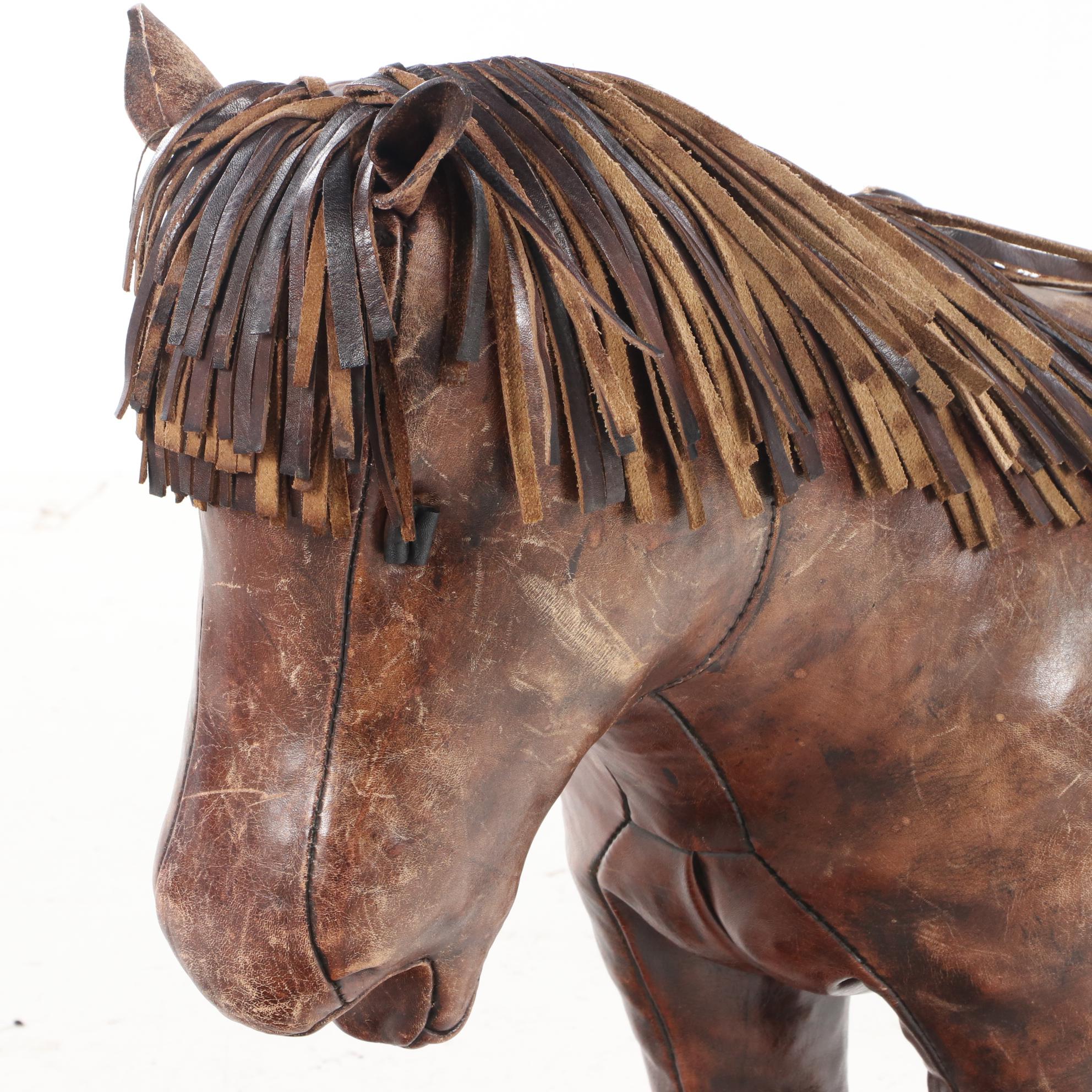 Dimitri Omersa For Abercrombie & Fitch Leather Horse Footstool