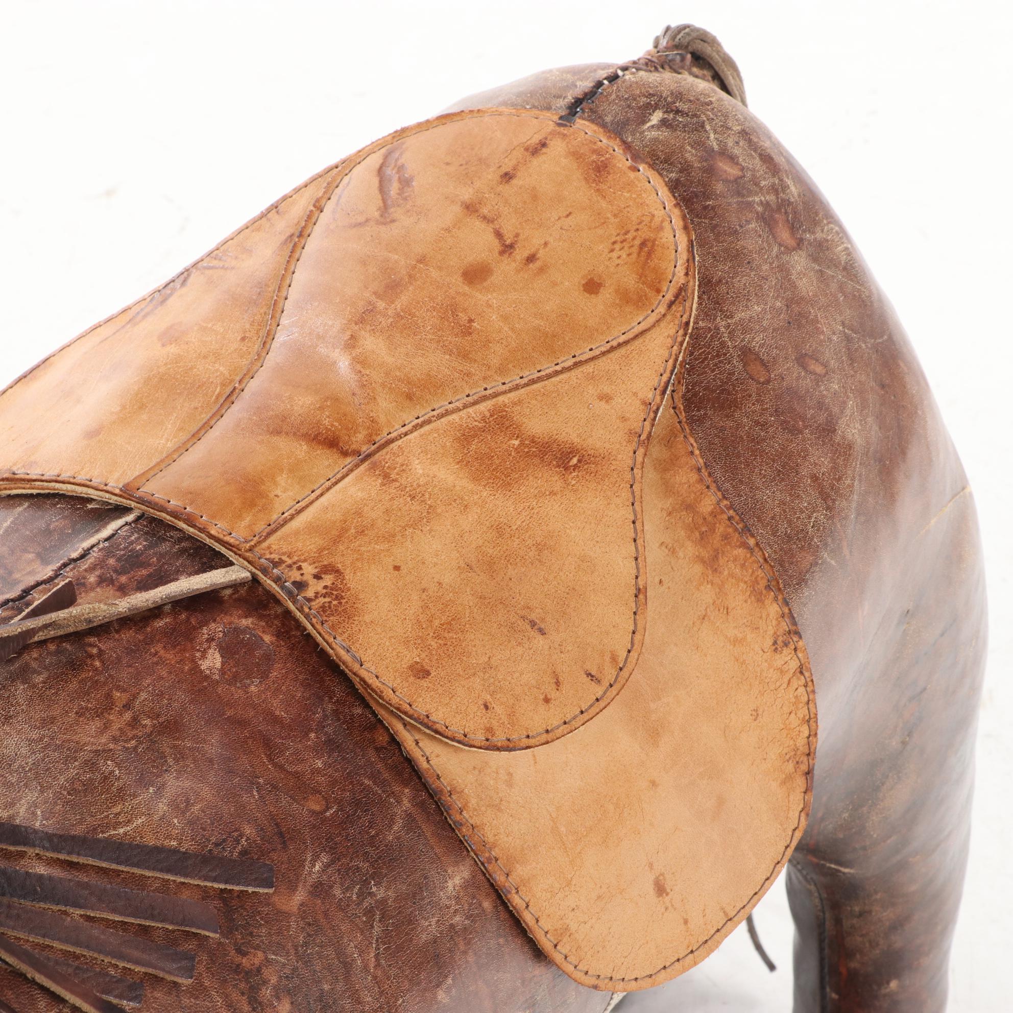 Dimitri Omersa For Abercrombie & Fitch Leather Horse Footstool