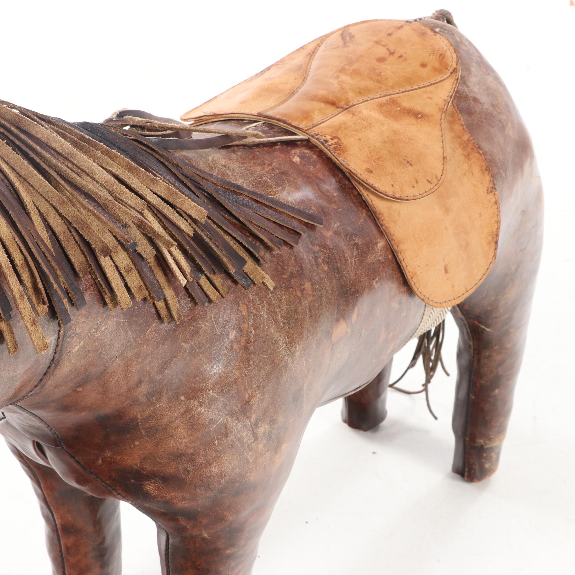 Dimitri Omersa For Abercrombie & Fitch Leather Horse Footstool