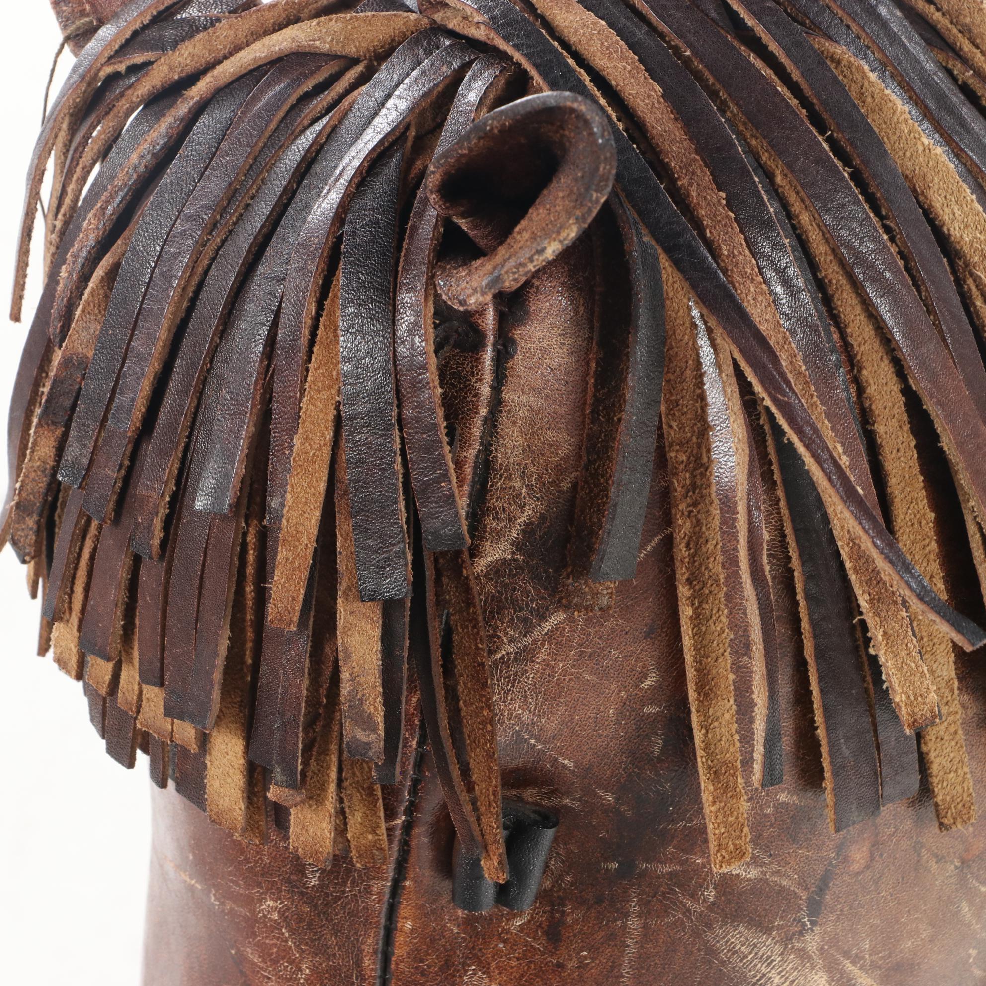 Dimitri Omersa For Abercrombie & Fitch Leather Horse Footstool