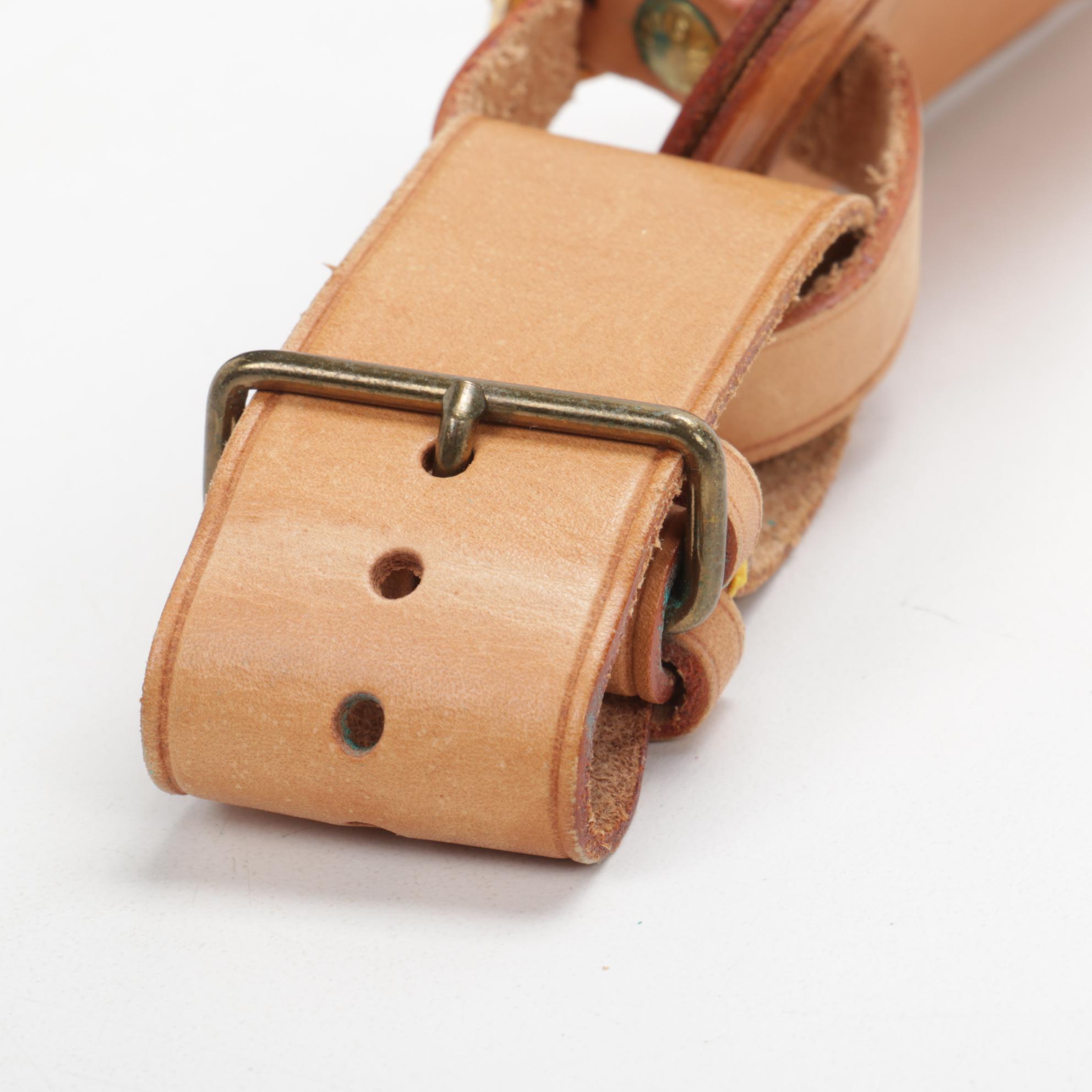 Louis Vuitton Luggage Tag and Poignet Set in Vachetta Leather