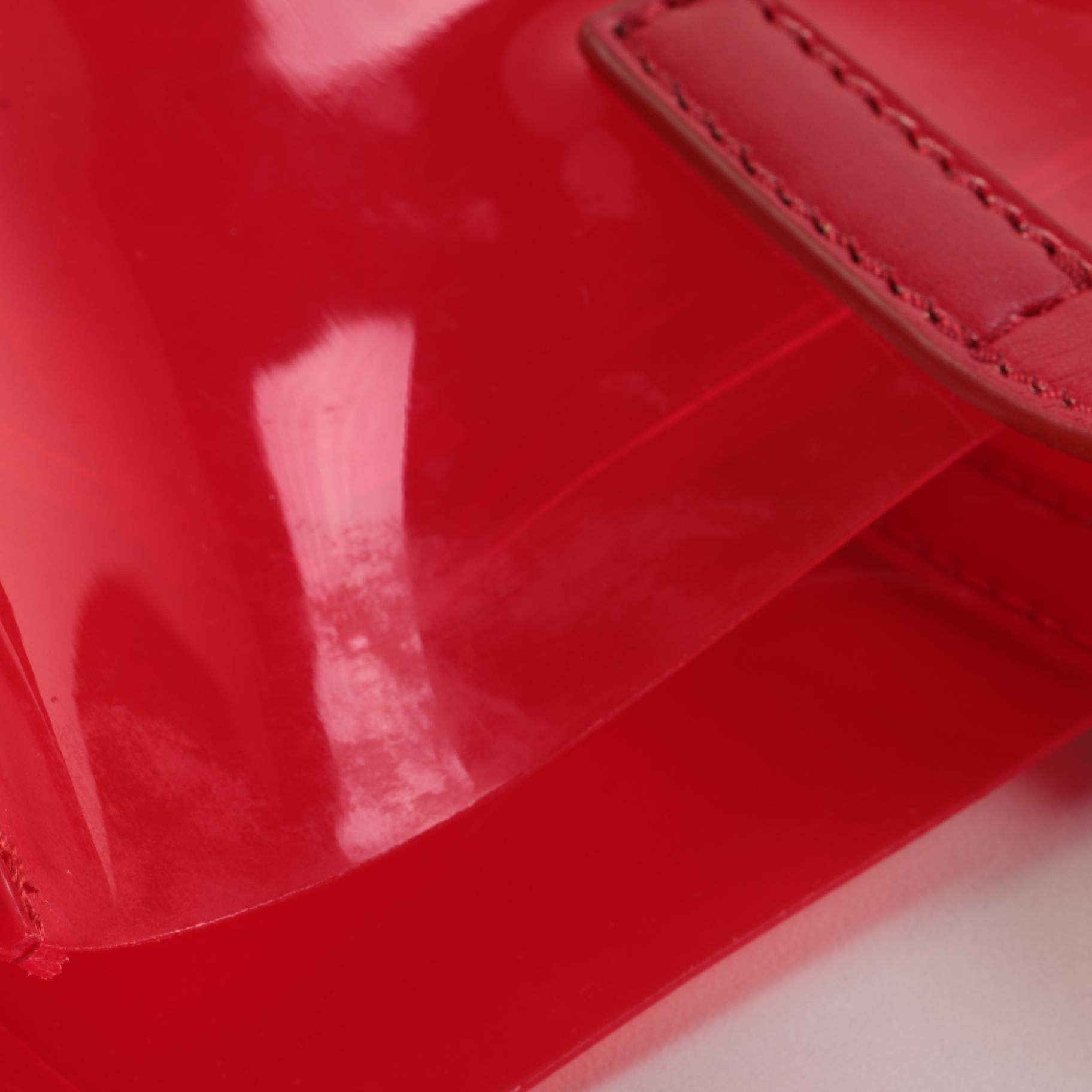 Stella McCartney Red Transparent Large Logo Tote