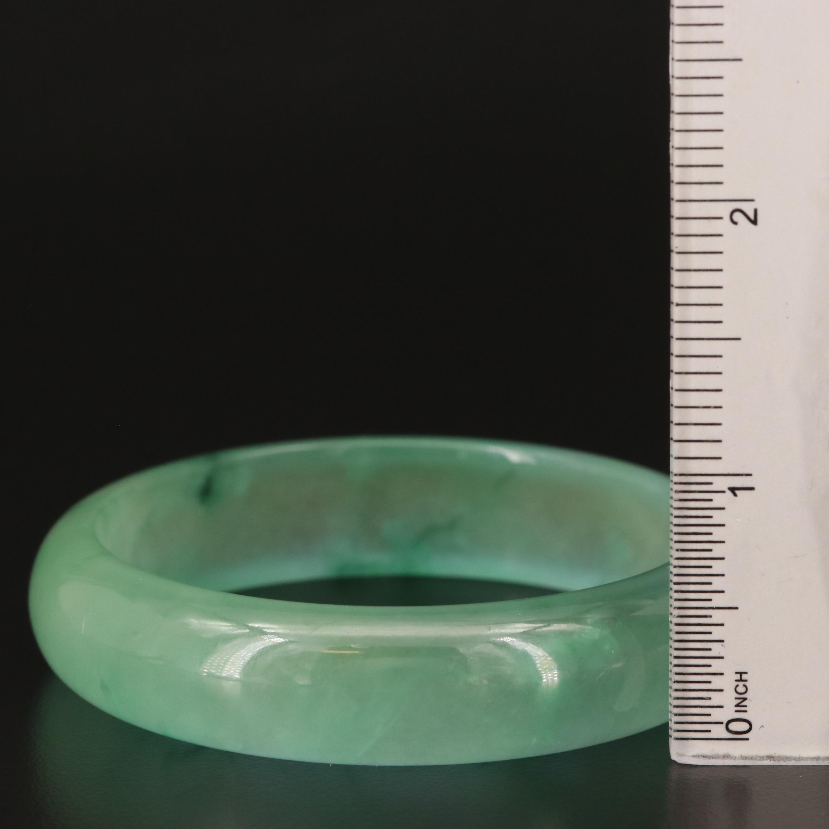 Jadeite Half Round Bangle