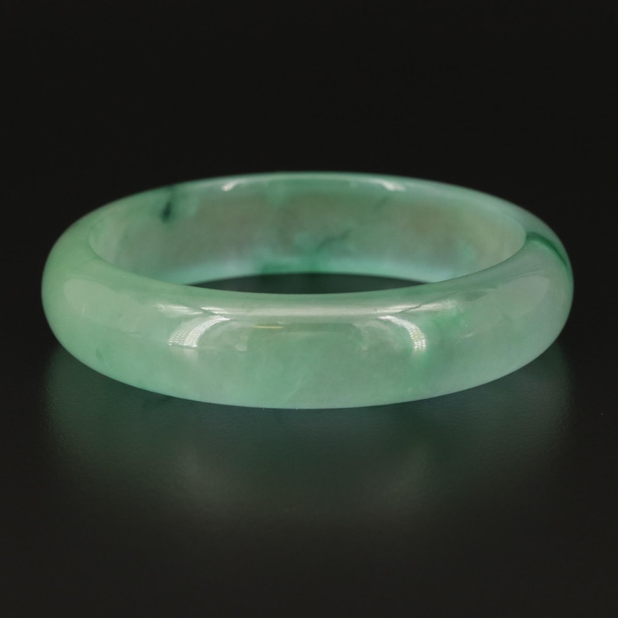 Jadeite Half Round Bangle