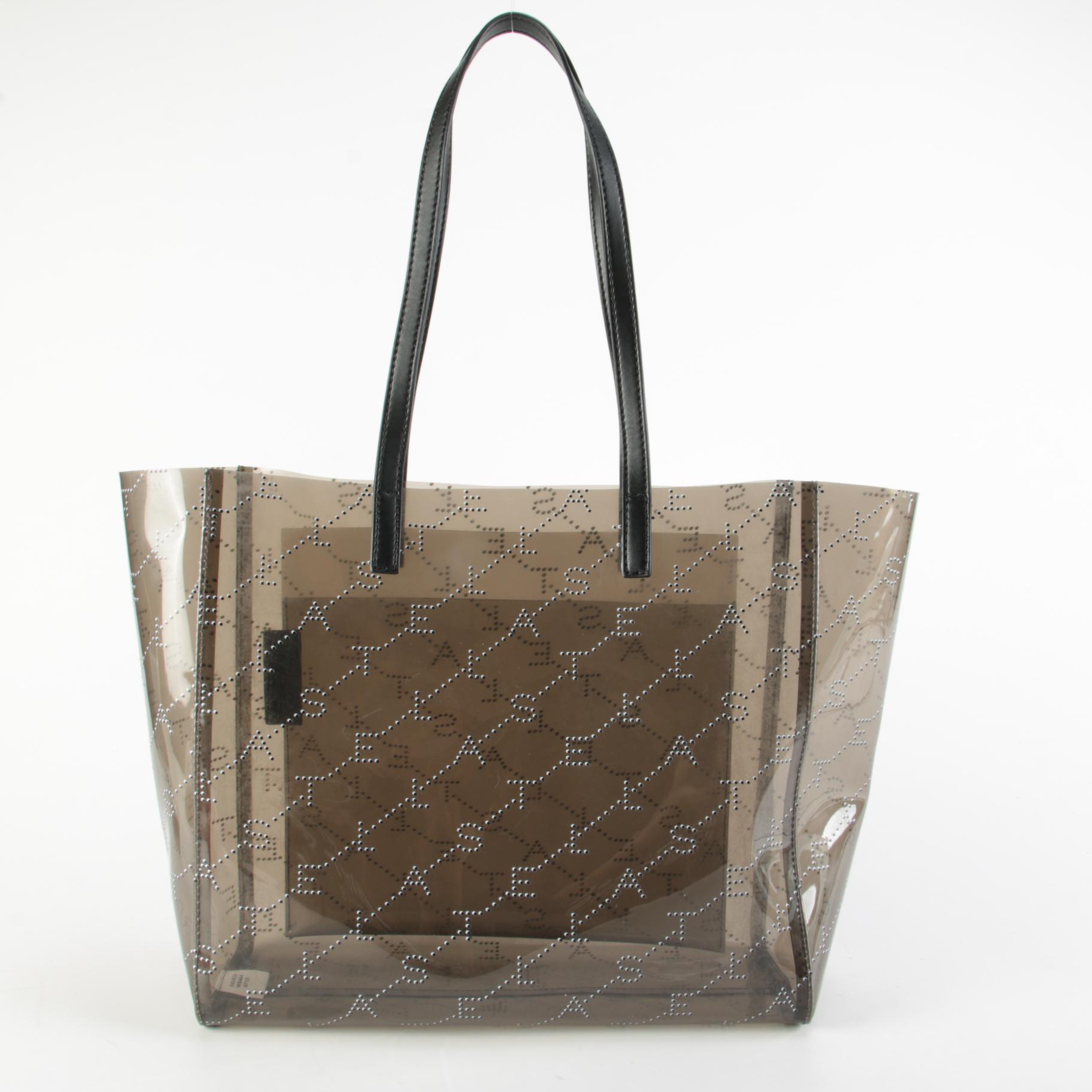 Stella McCartney Logo Smoky/Black Transparent Tote Bag
