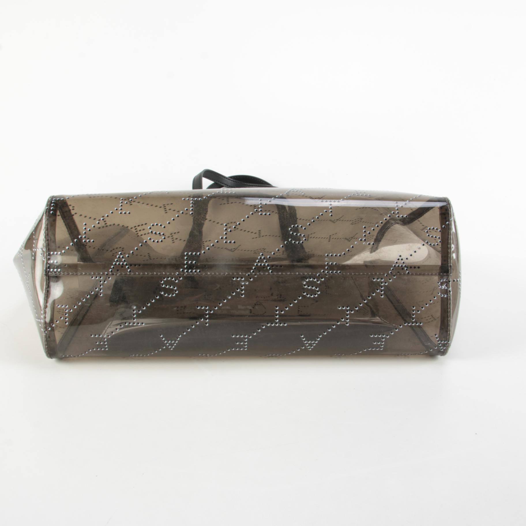 Stella McCartney Logo Smoky/Black Transparent Tote Bag