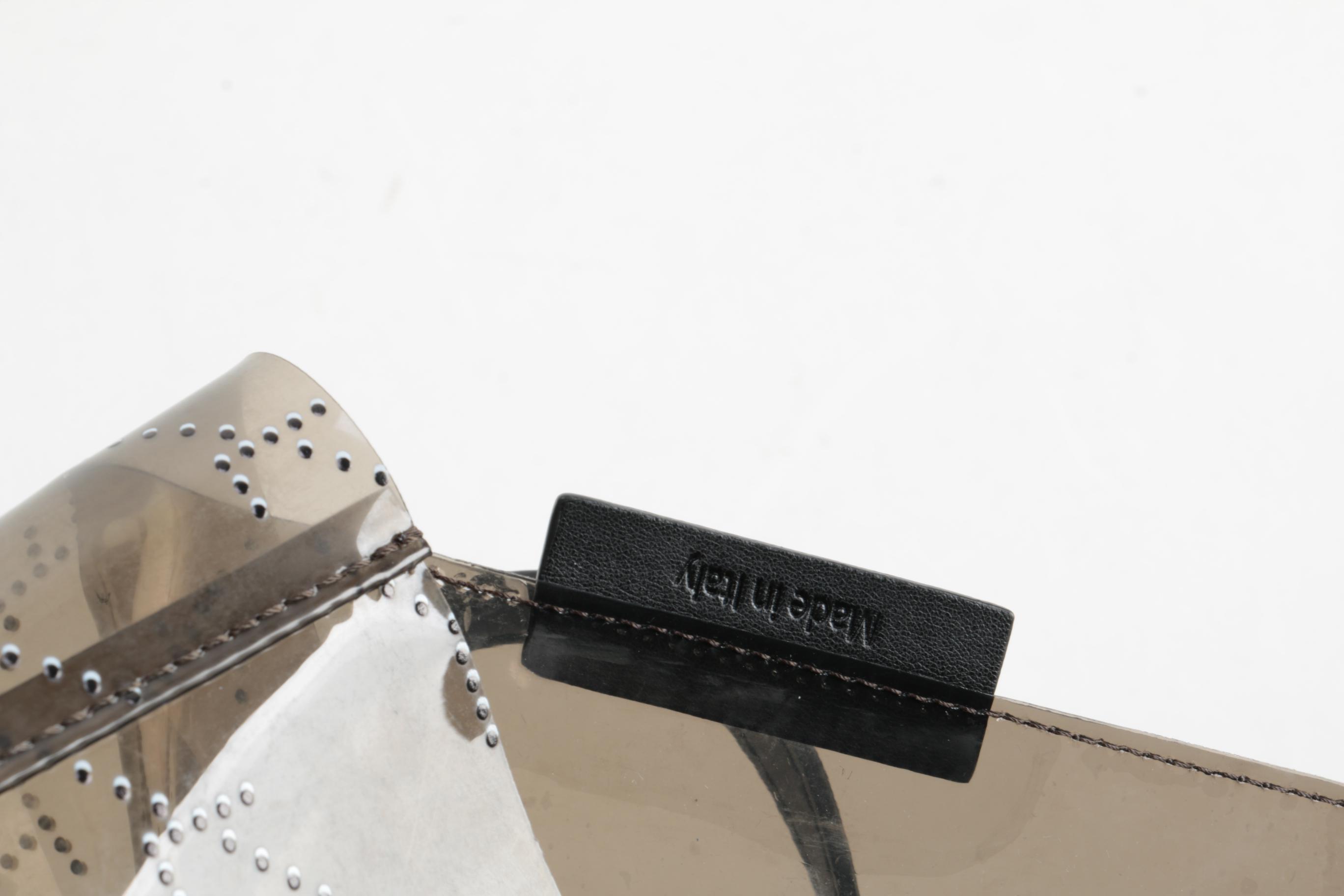 Stella McCartney Logo Smoky/Black Transparent Tote Bag