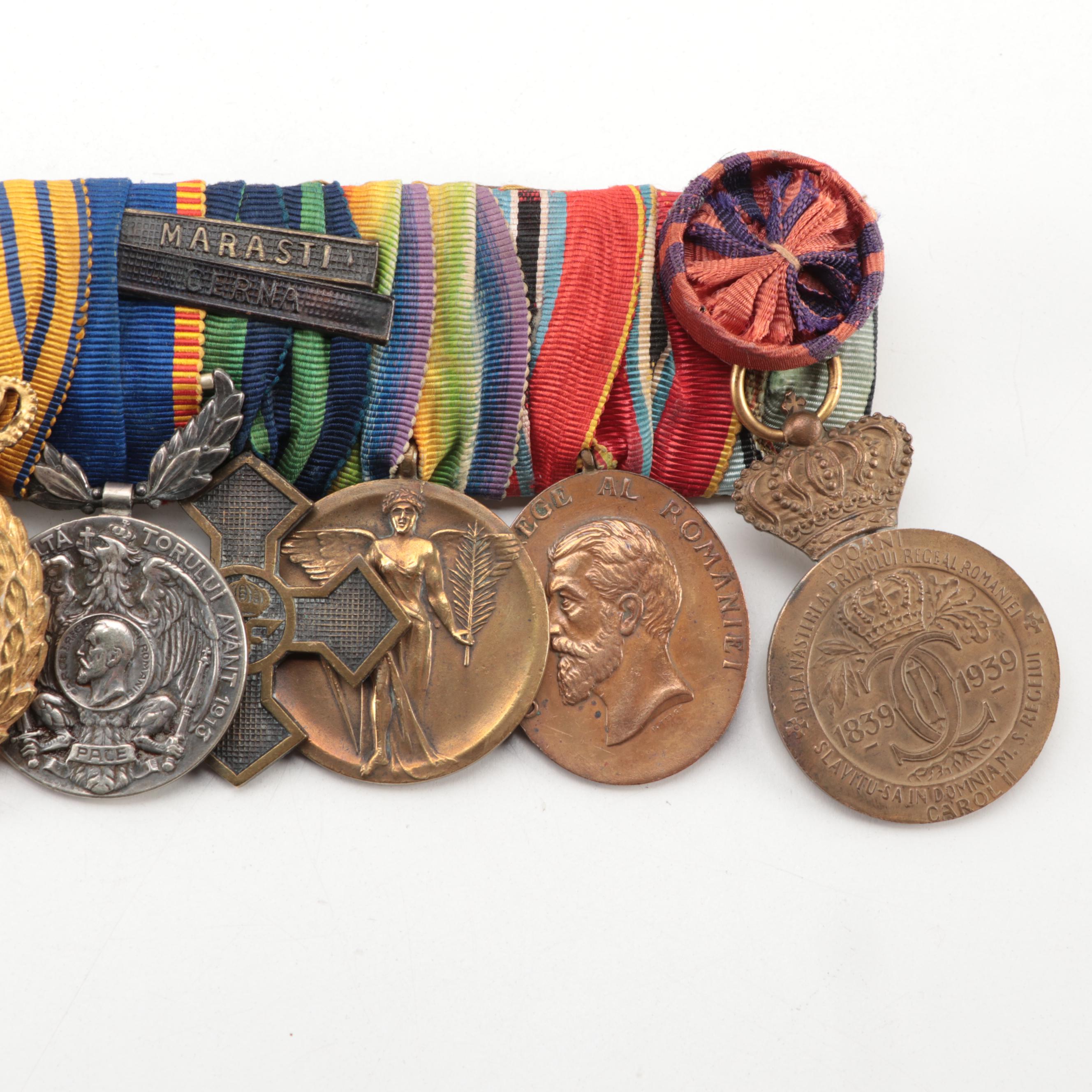 Romanian Medals Including "Order of the Crown," and More, Early to Mid 20th C.