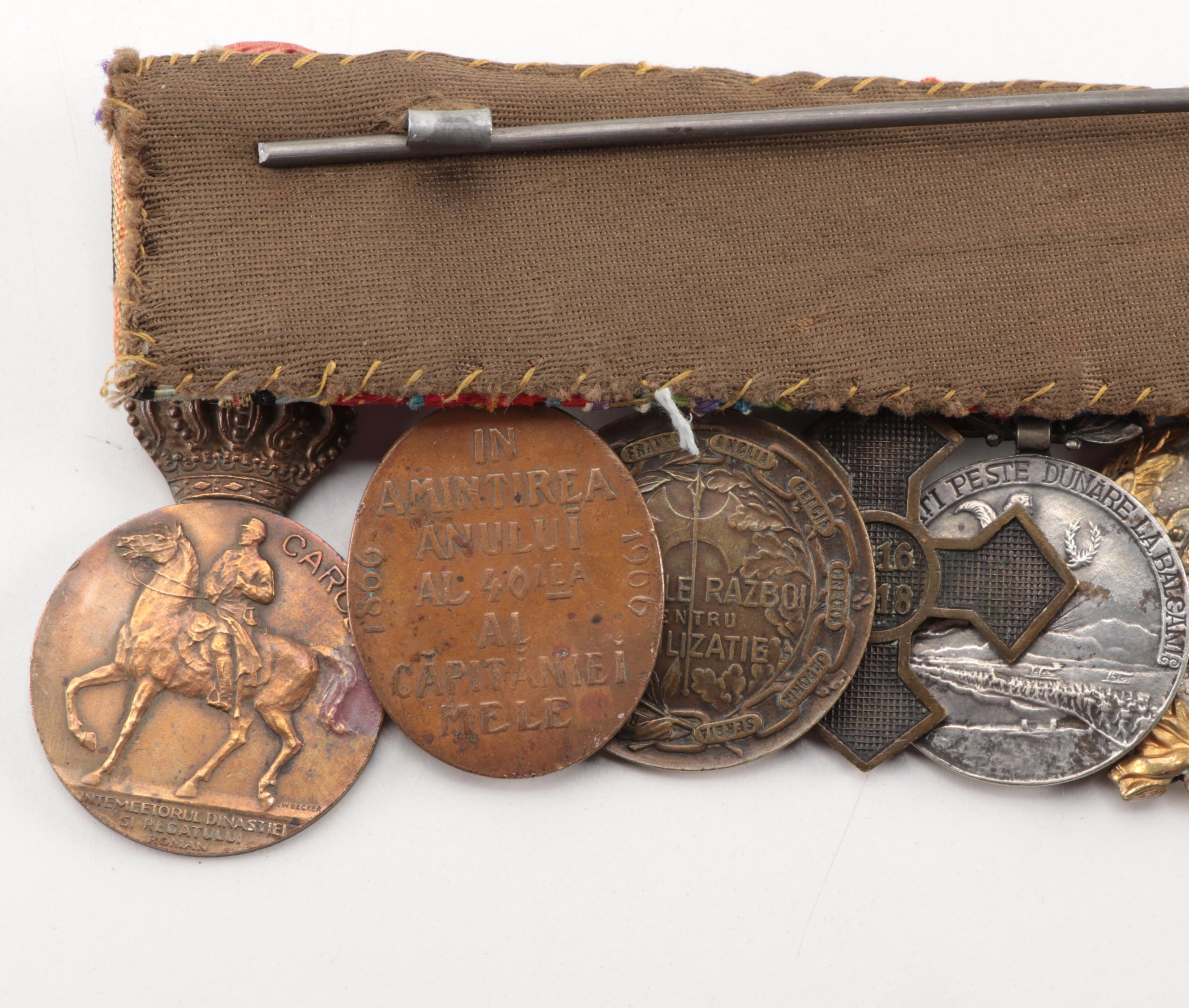 Romanian Medals Including "Order of the Crown," and More, Early to Mid 20th C.