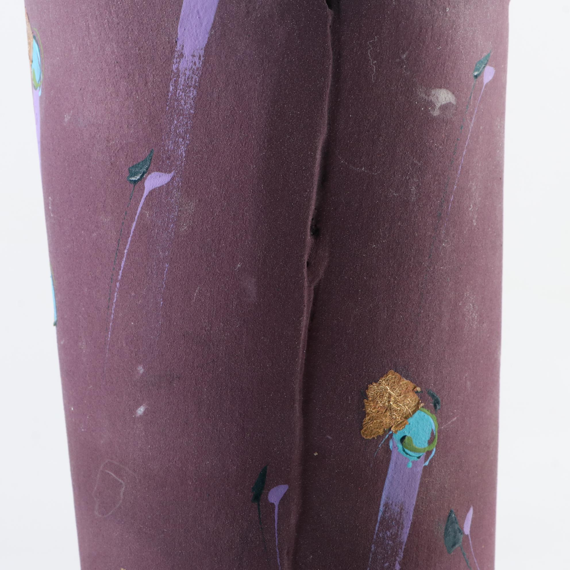 Laura Ross Hand Thrown Stoneware Art Pottery Vase