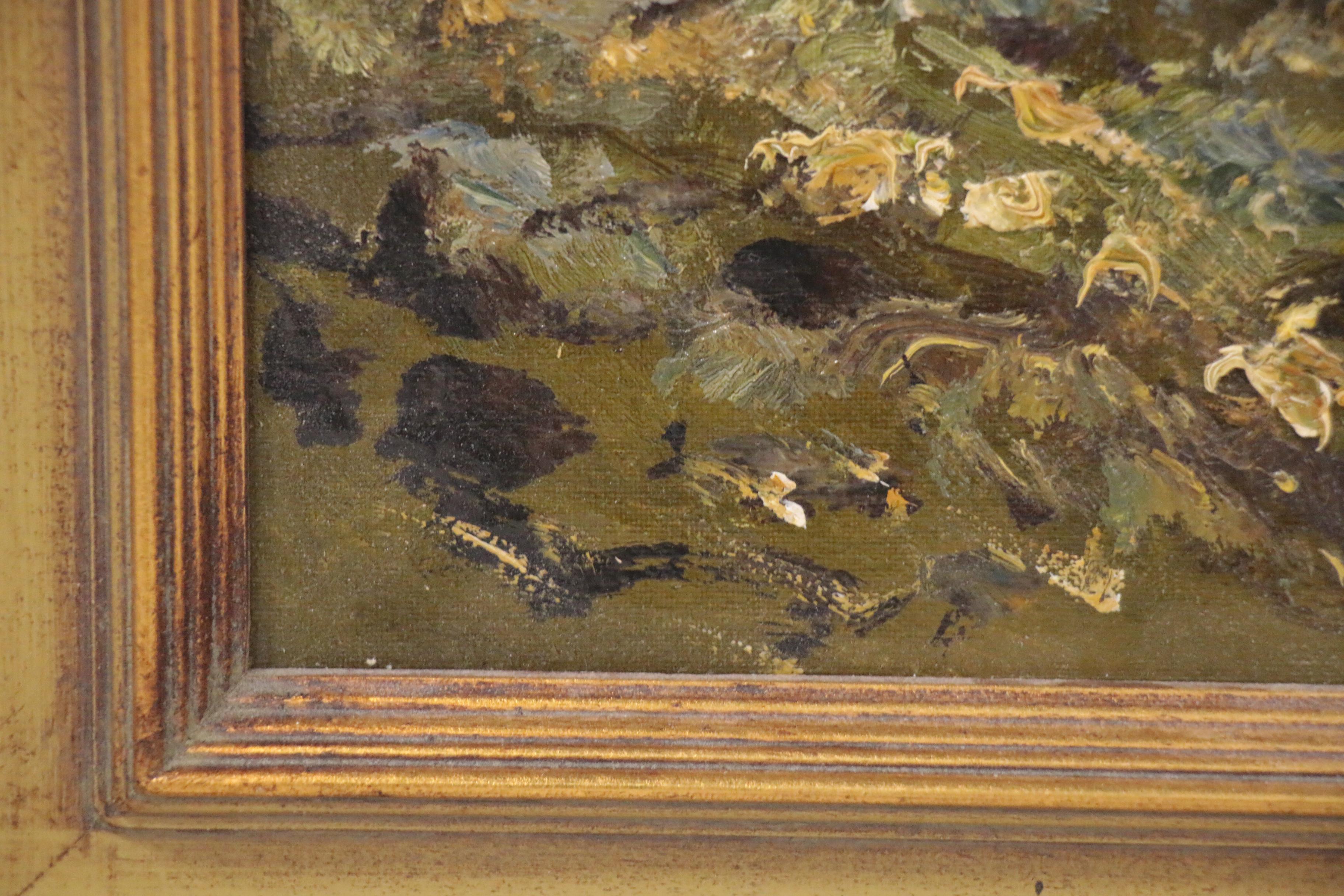 Josef Kugler Forest Landscape Oil Painting, Late 20th Century