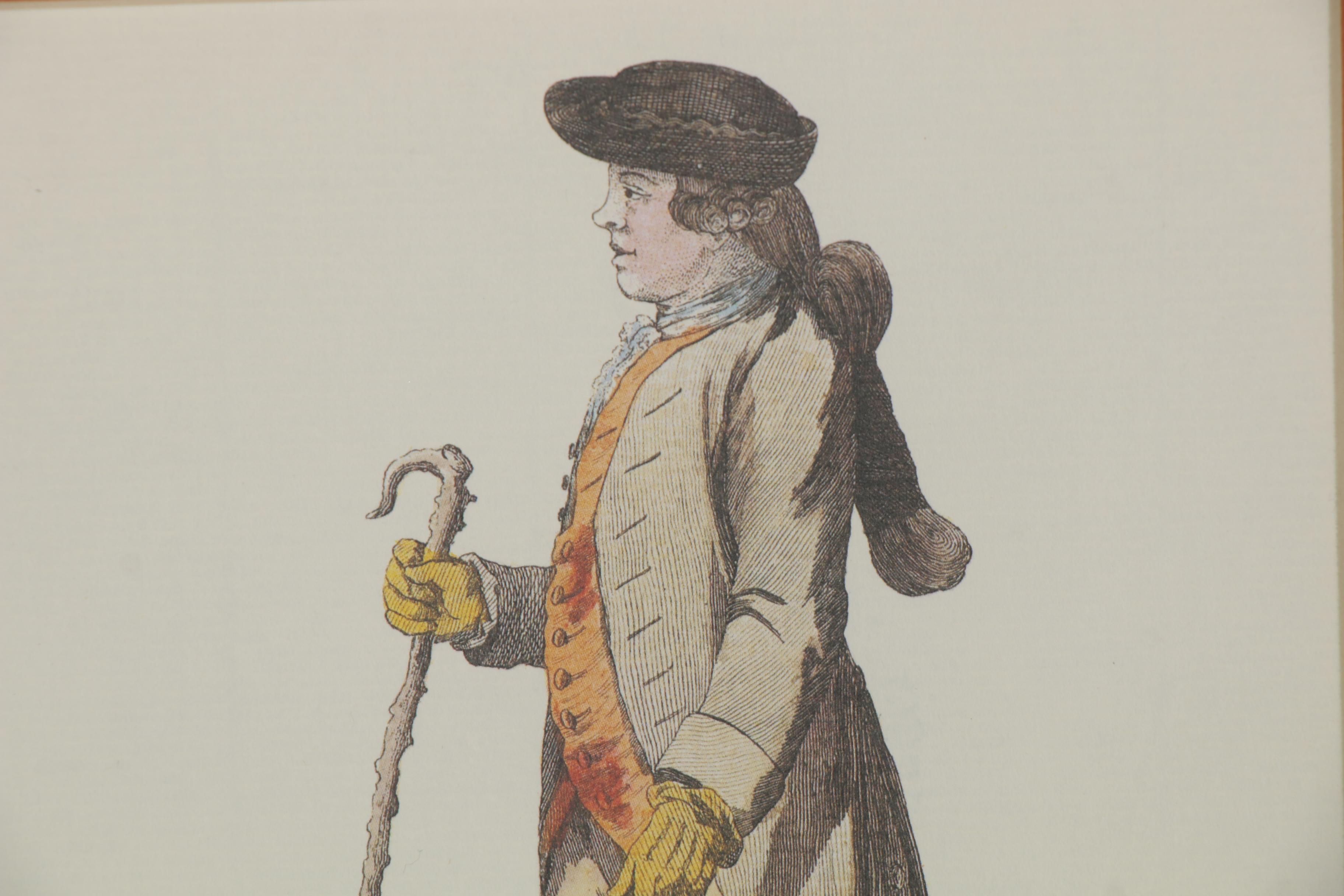 Offset Lithographs after Mary and Matthew Darly of Macaroni, Late 20th Century