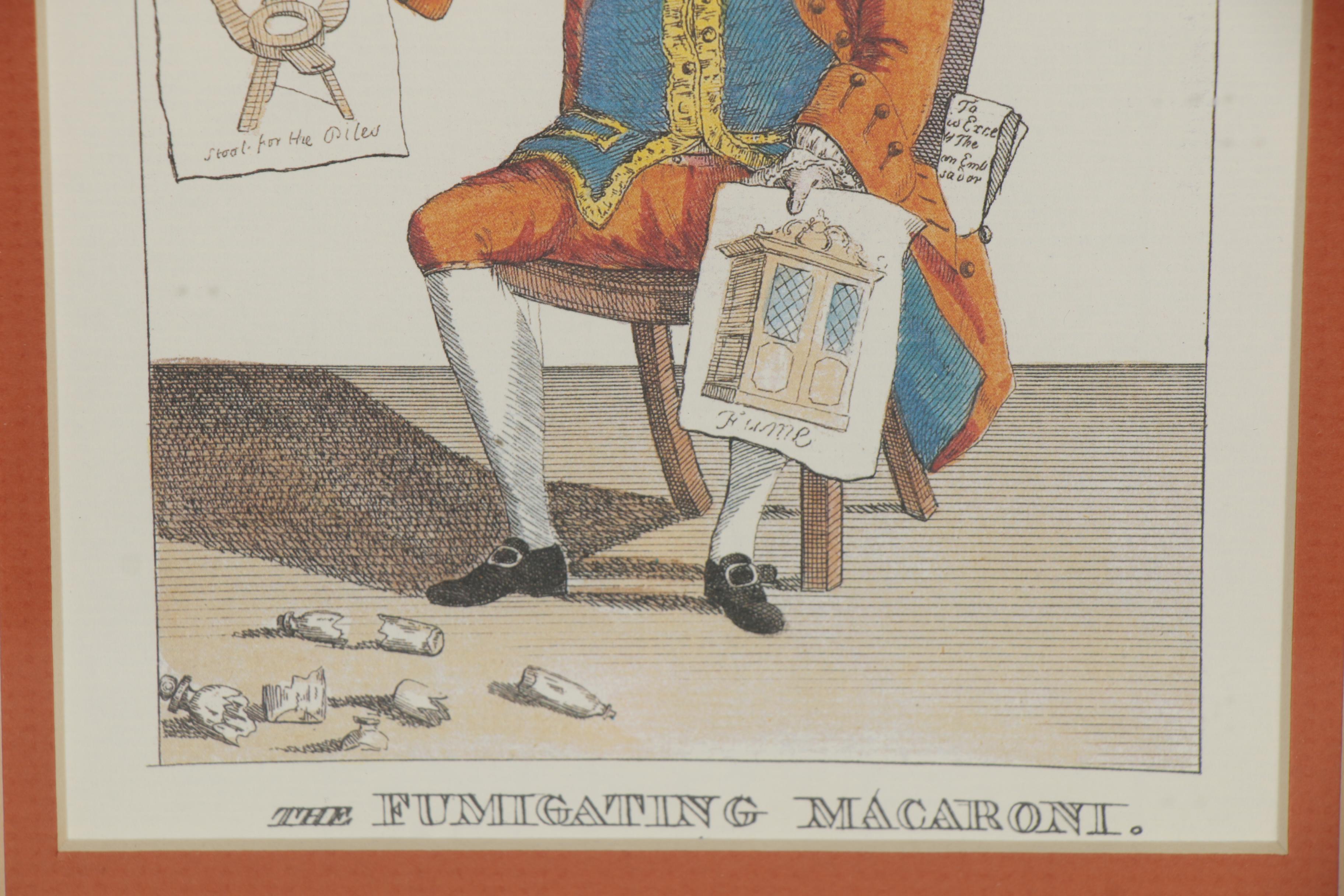 Offset Lithographs after Mary and Matthew Darly of Macaroni, Late 20th Century