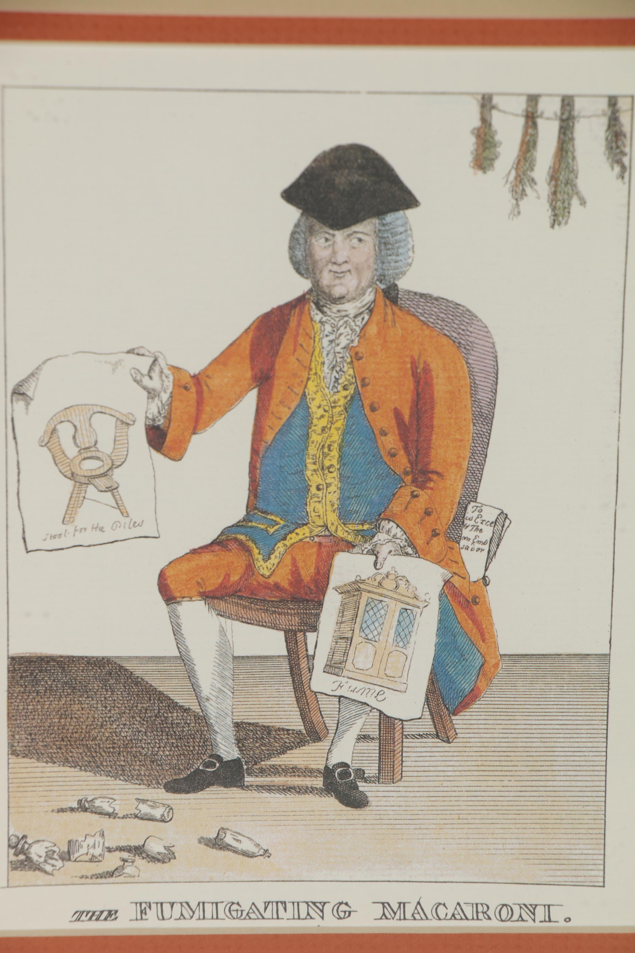 Offset Lithographs after Mary and Matthew Darly of Macaroni, Late 20th Century