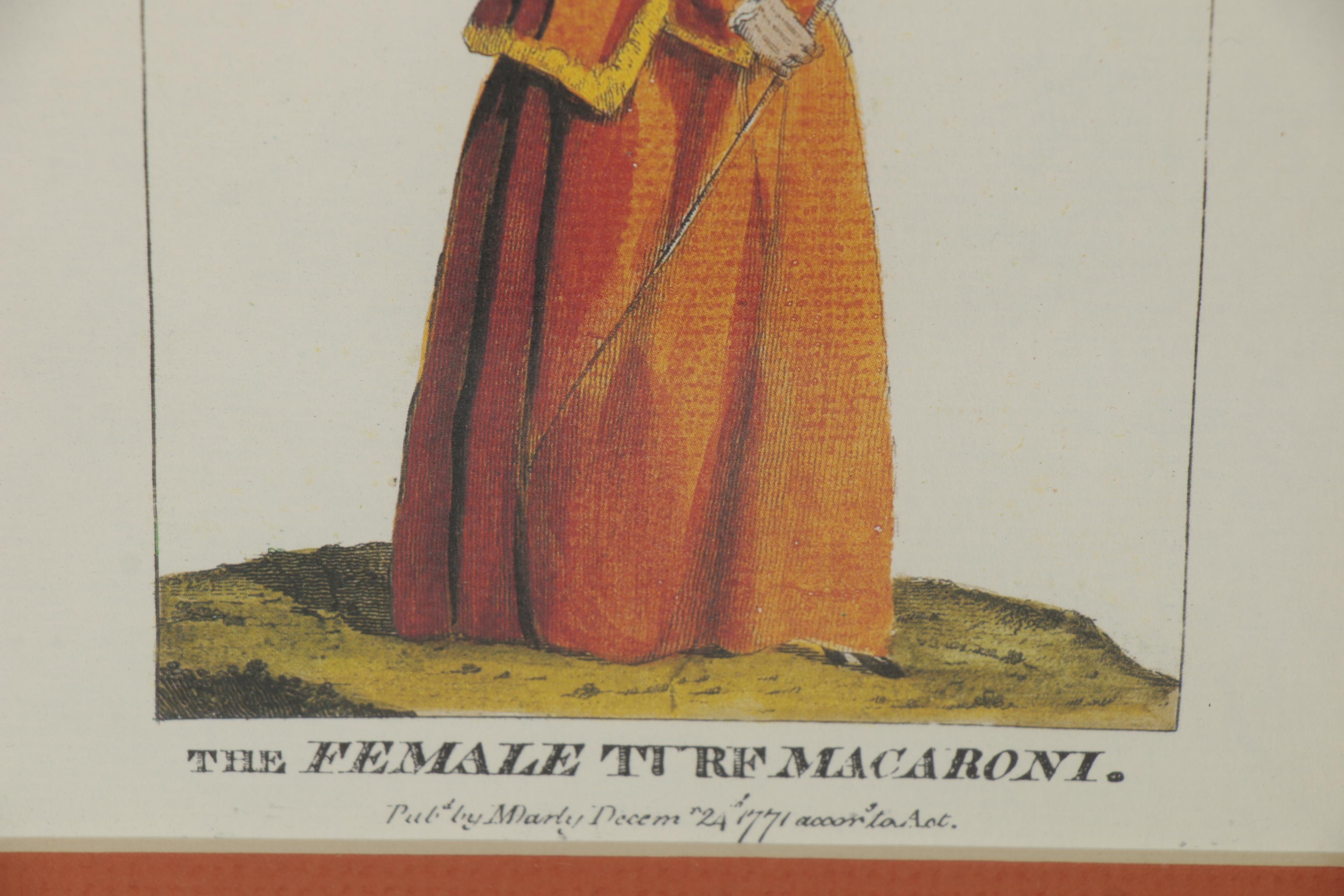 Offset Lithographs after Mary and Matthew Darly of Macaroni, Late 20th Century