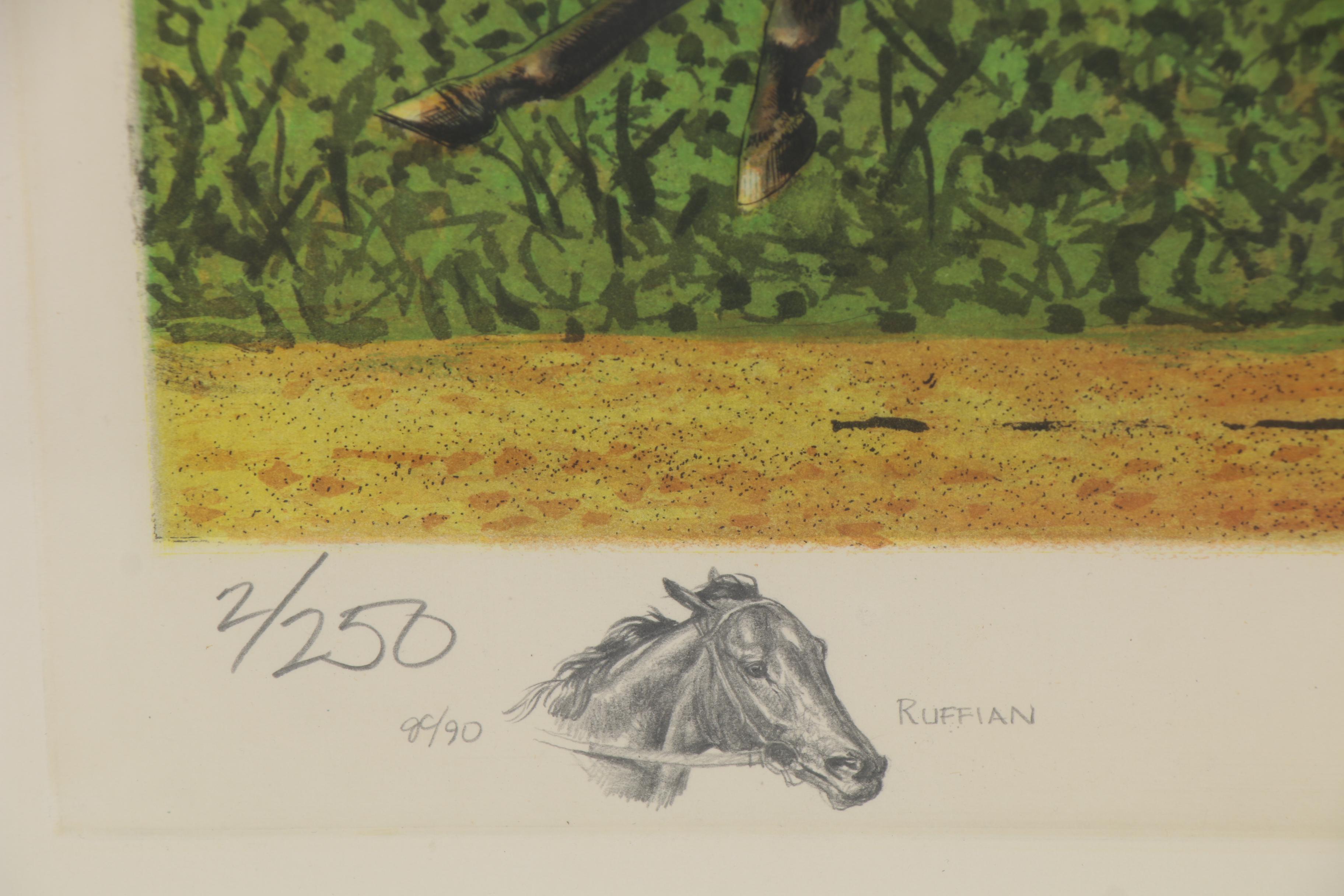 Jenness Cortez Etching "Ruffian and Foolish Pleasure," 1990