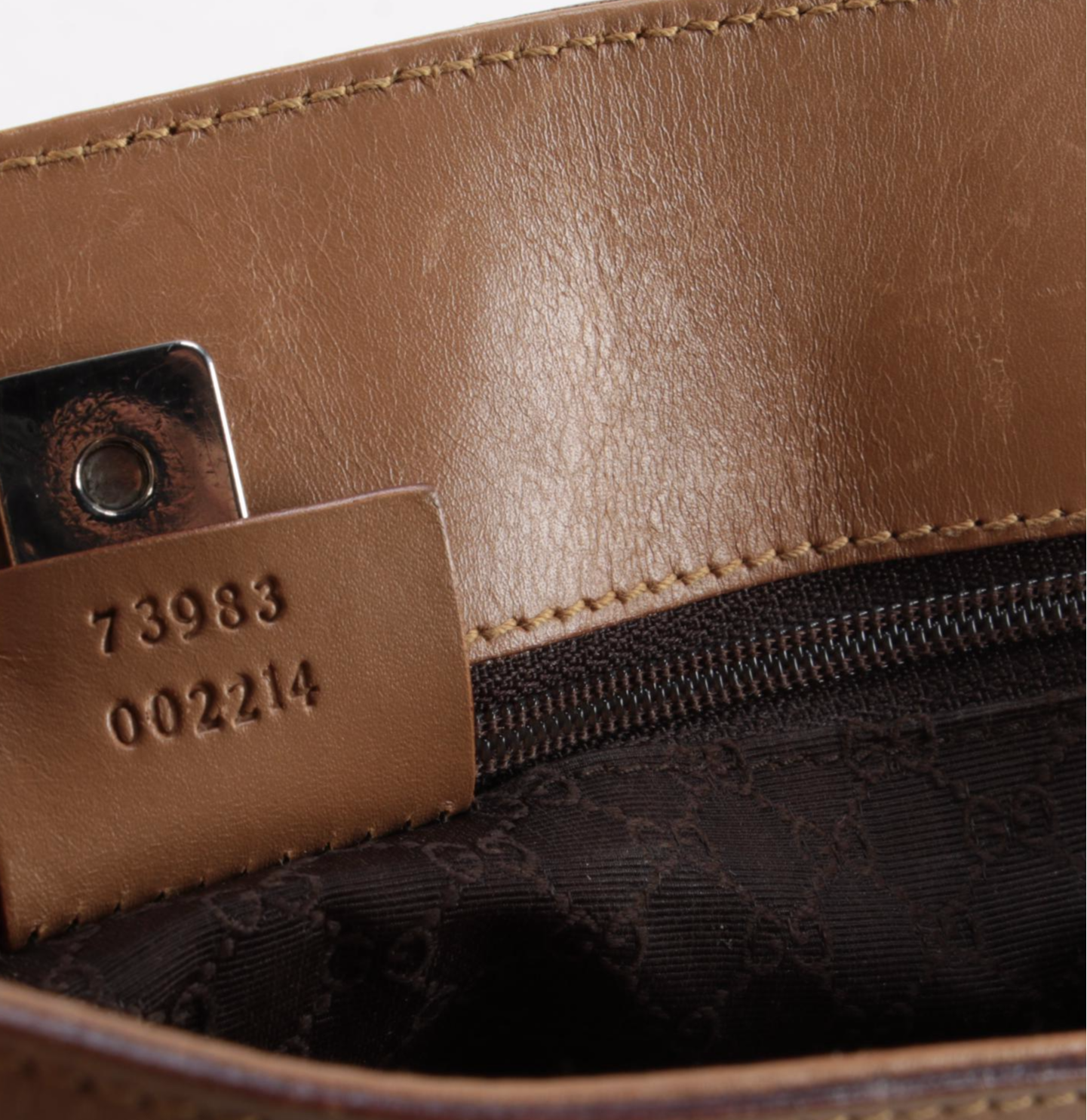 Gucci Sherry Line Tote Bag in Beige Leather