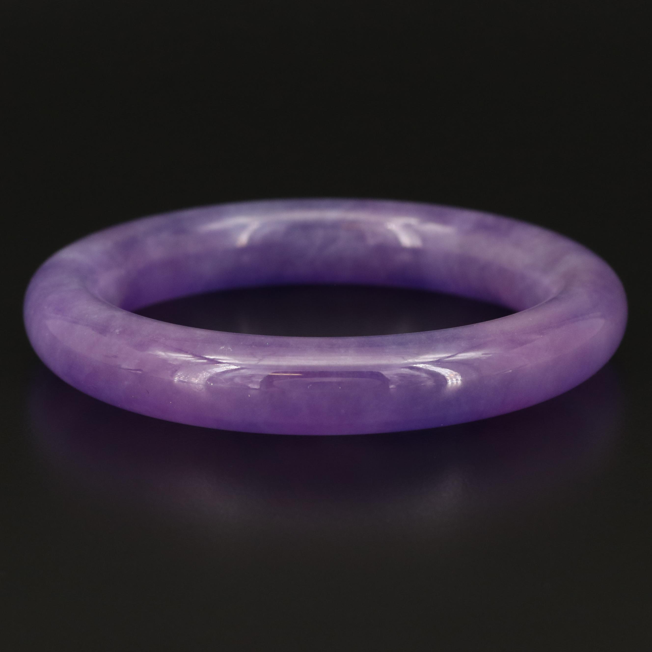 Jadeite Hololith Bangle Bracelet
