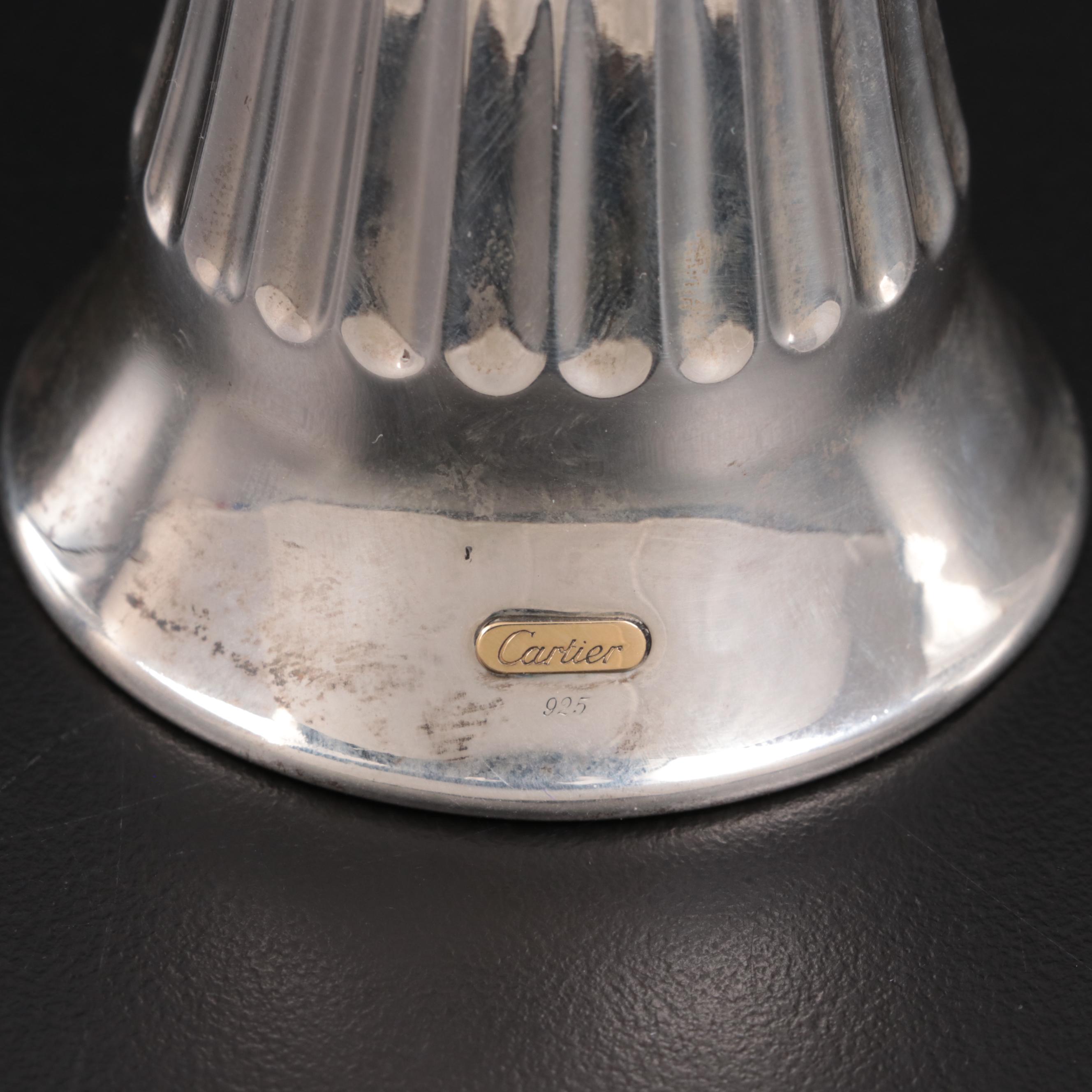 Cartier Sterling Silver Table Bell with Lapis Lazuli Cabochon, Presentation Box