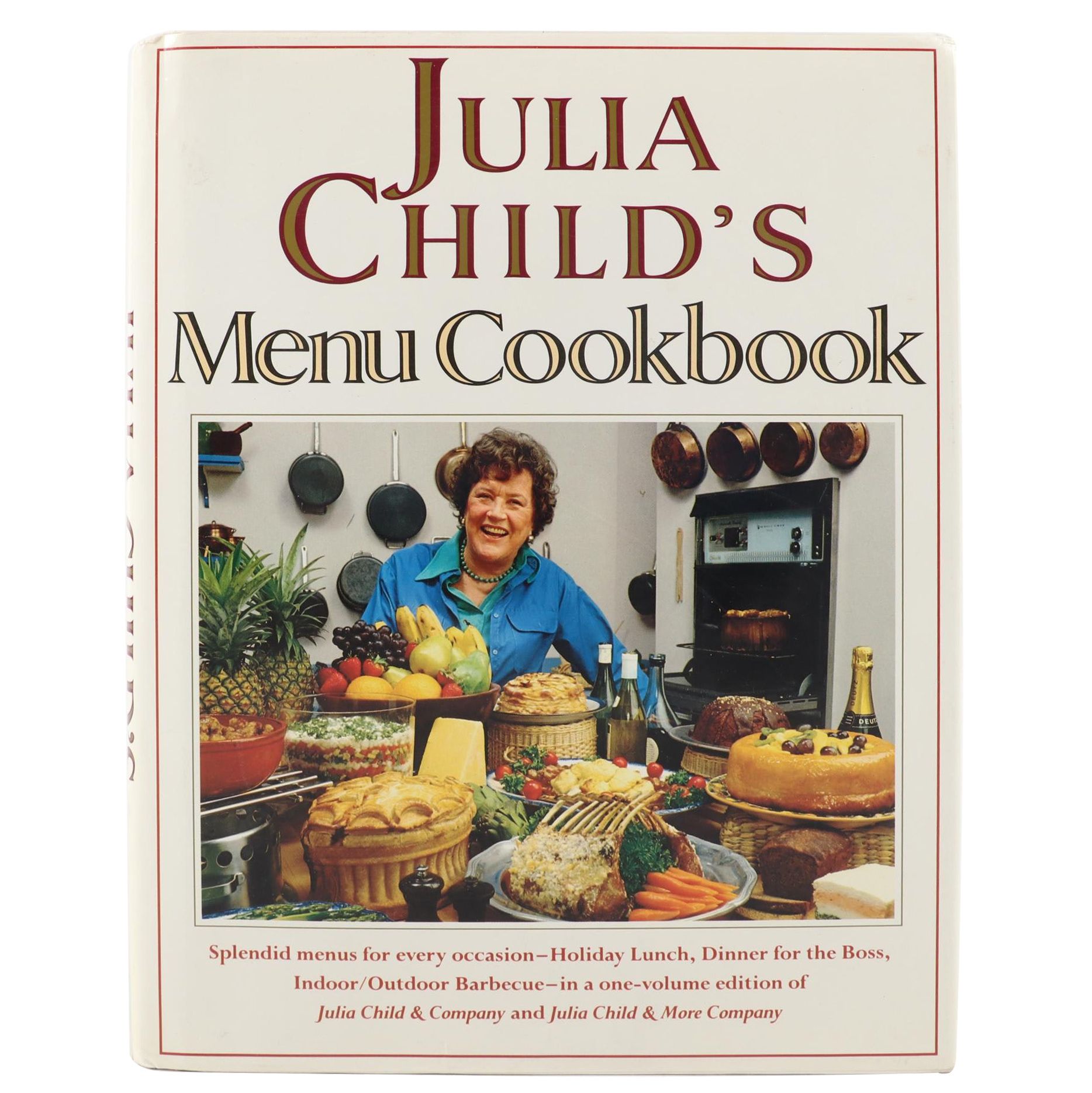 Signed First Printing "Julia Child's Menu Cookbook" by Julia Child, 1991