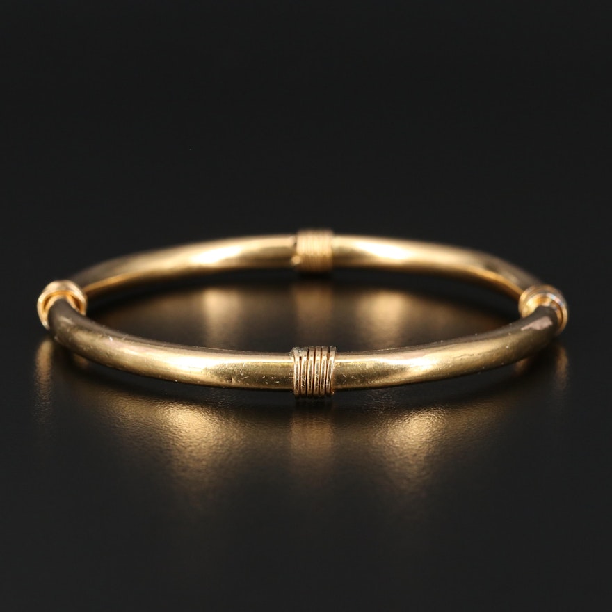 18K Electroformed Bangle