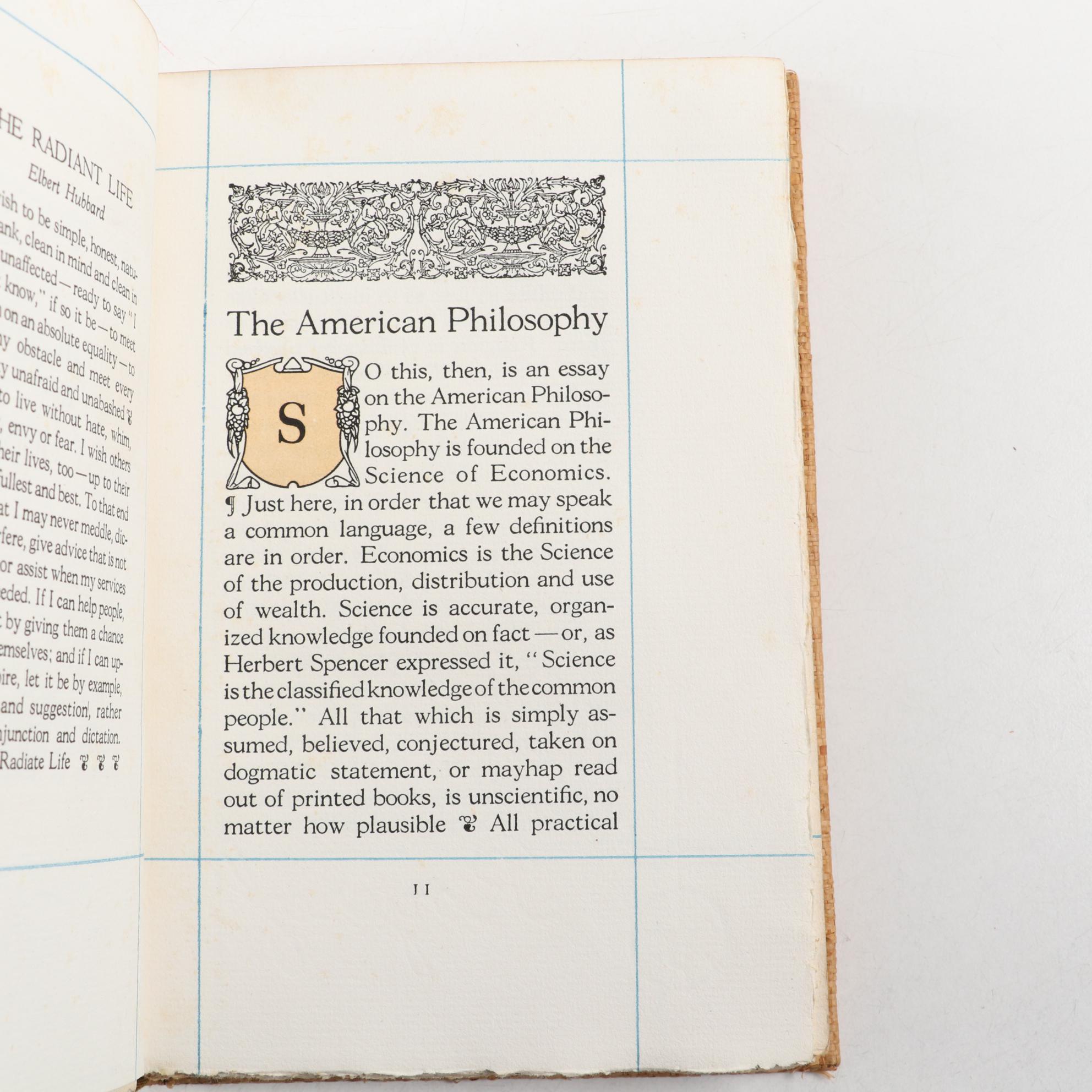 Signed Limited Edition "The Philosophy of Elbert Hubbard" and More