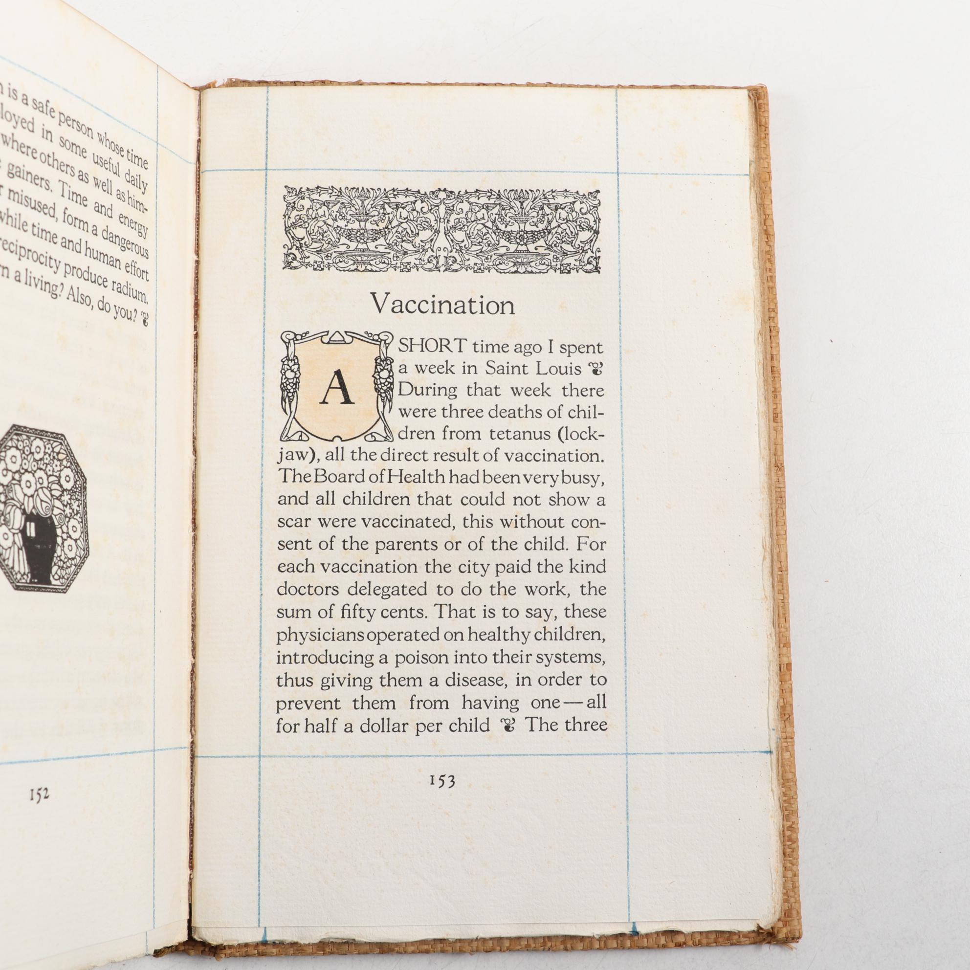 Signed Limited Edition "The Philosophy of Elbert Hubbard" and More