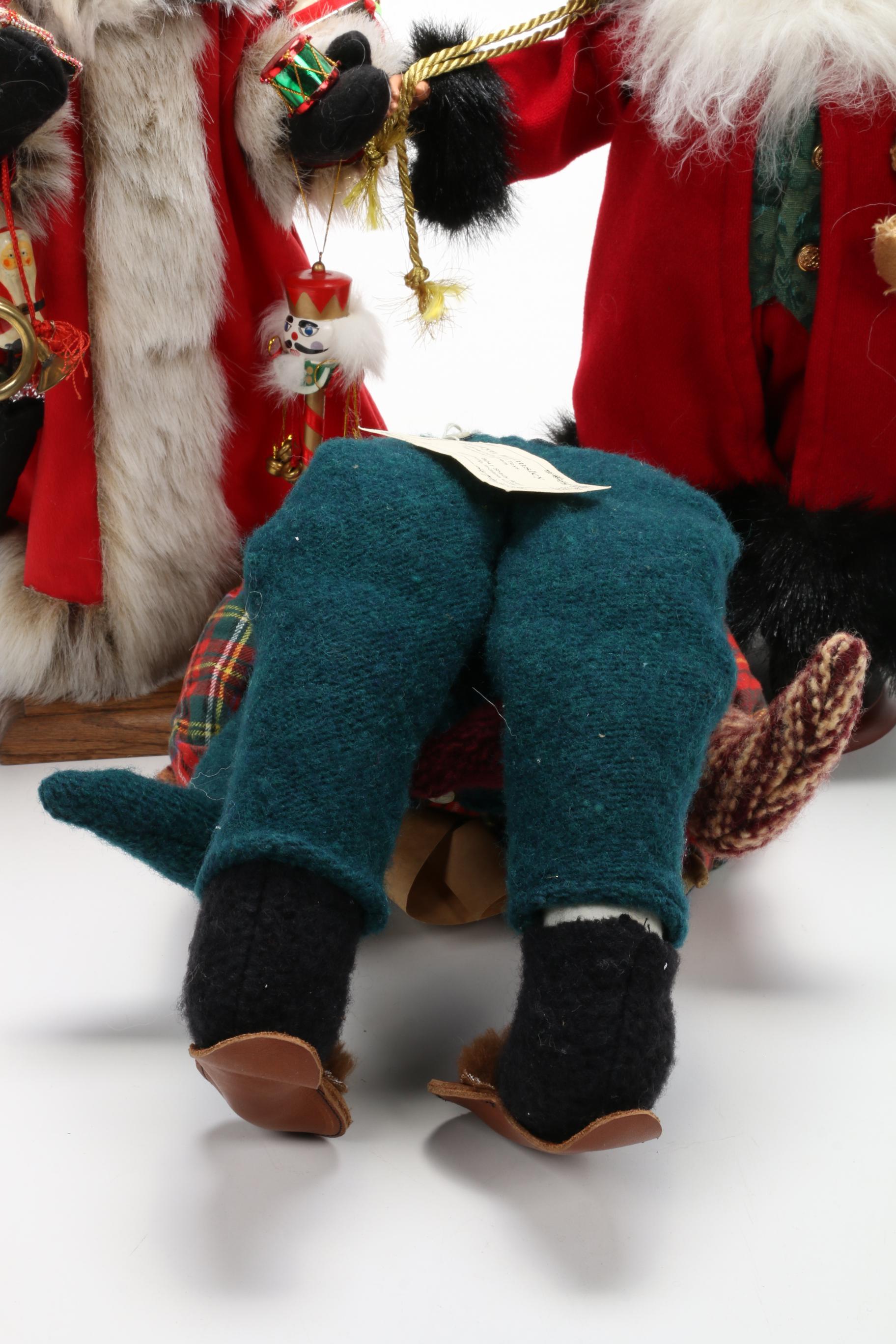 Original Kathryn Walmsley and Other Santa Dolls, Late 20th Century