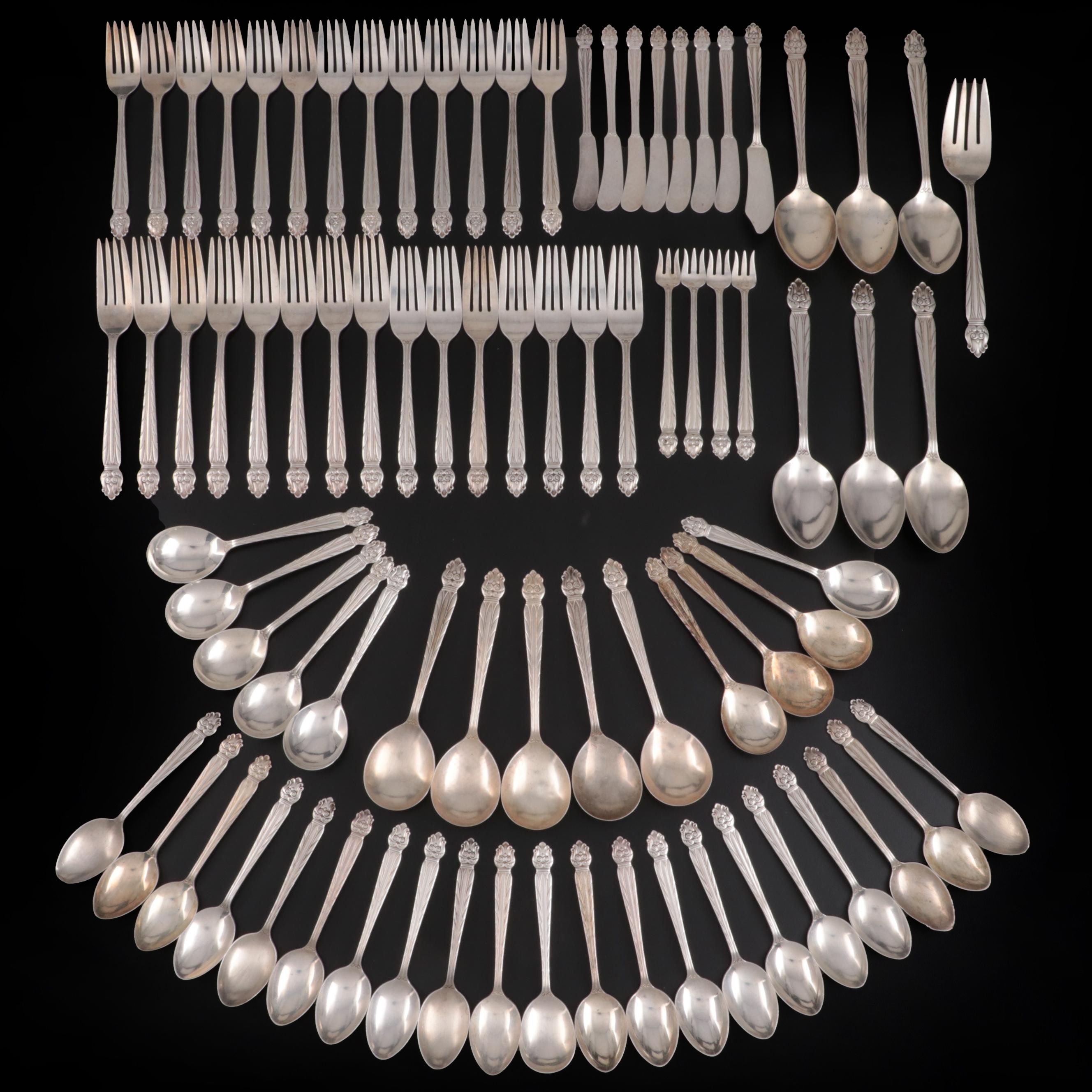 National Silver Co. "Intermezzo" Sterling Silver Flatware and Serving Utensils