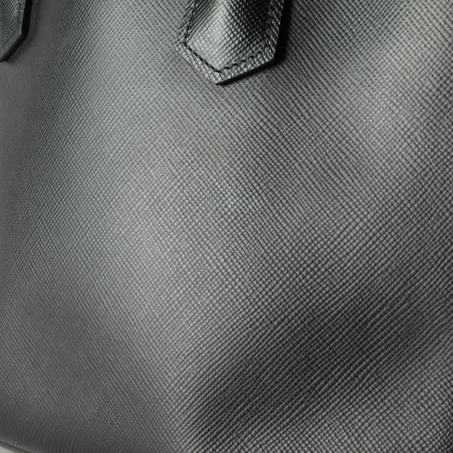 Prada Small Double Bag in Black Saffiano Leather