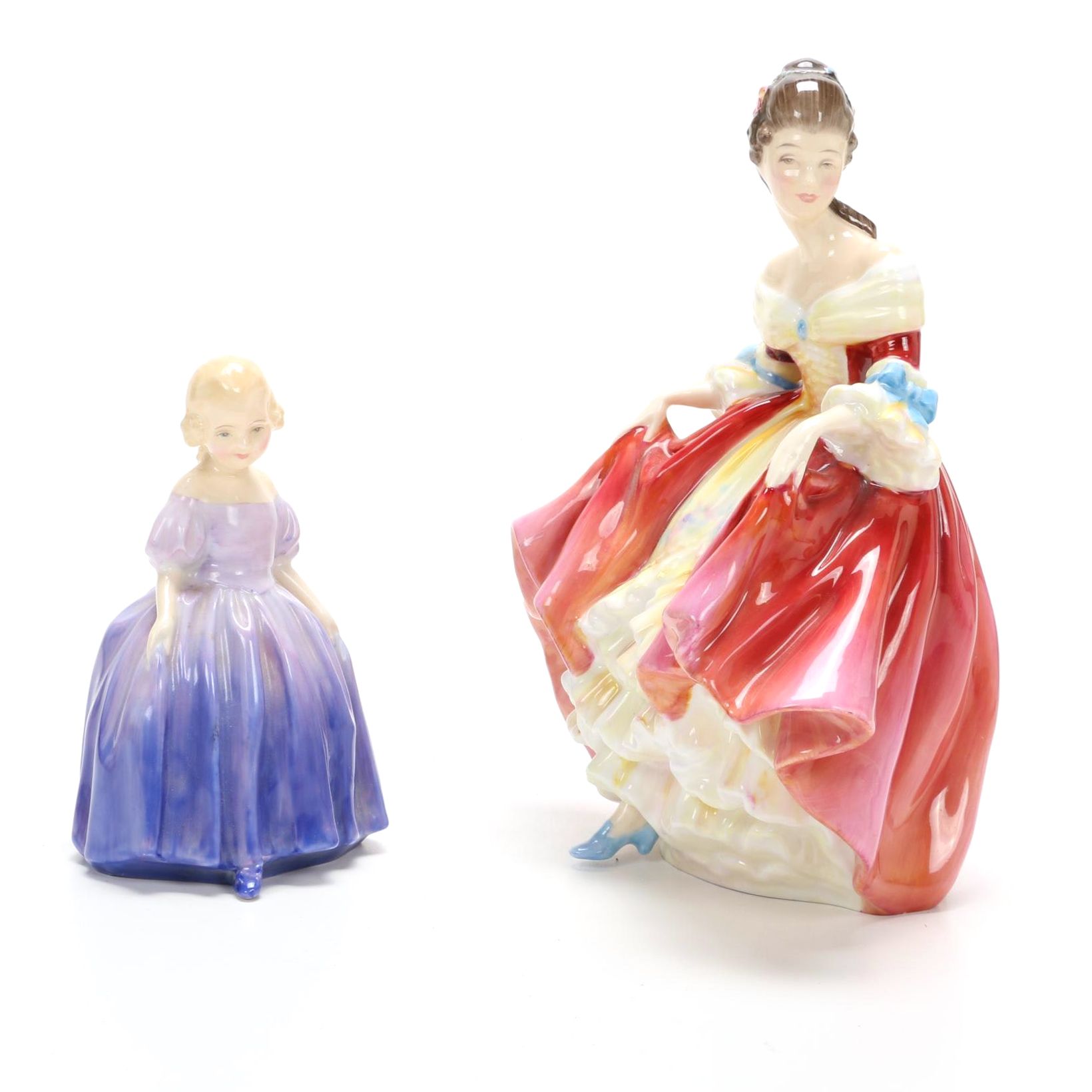 Royal Doulton "Marie" and "Southern Belle" Bone China Figurines