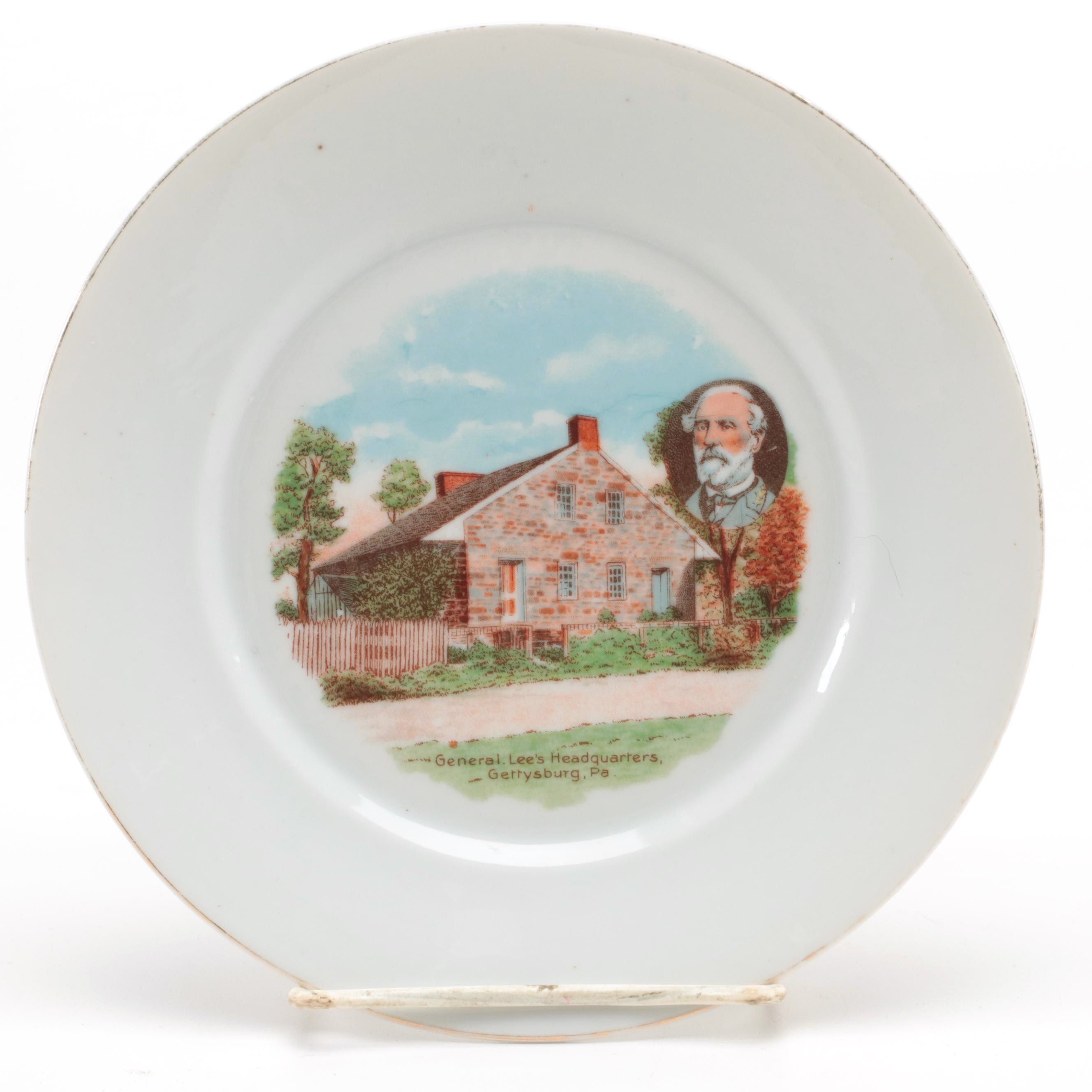 G.H.B. Co. Bavaria German Gettysburg Souvenir Plate
