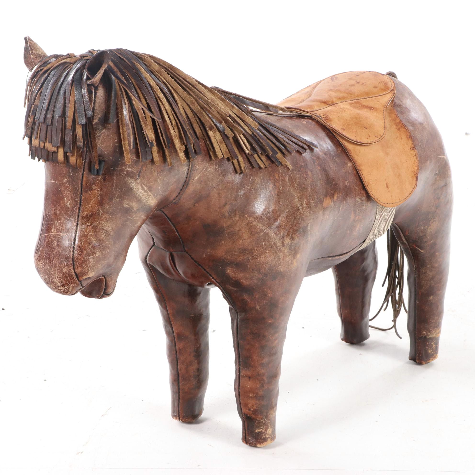 Dimitri Omersa For Abercrombie & Fitch Leather Horse Footstool