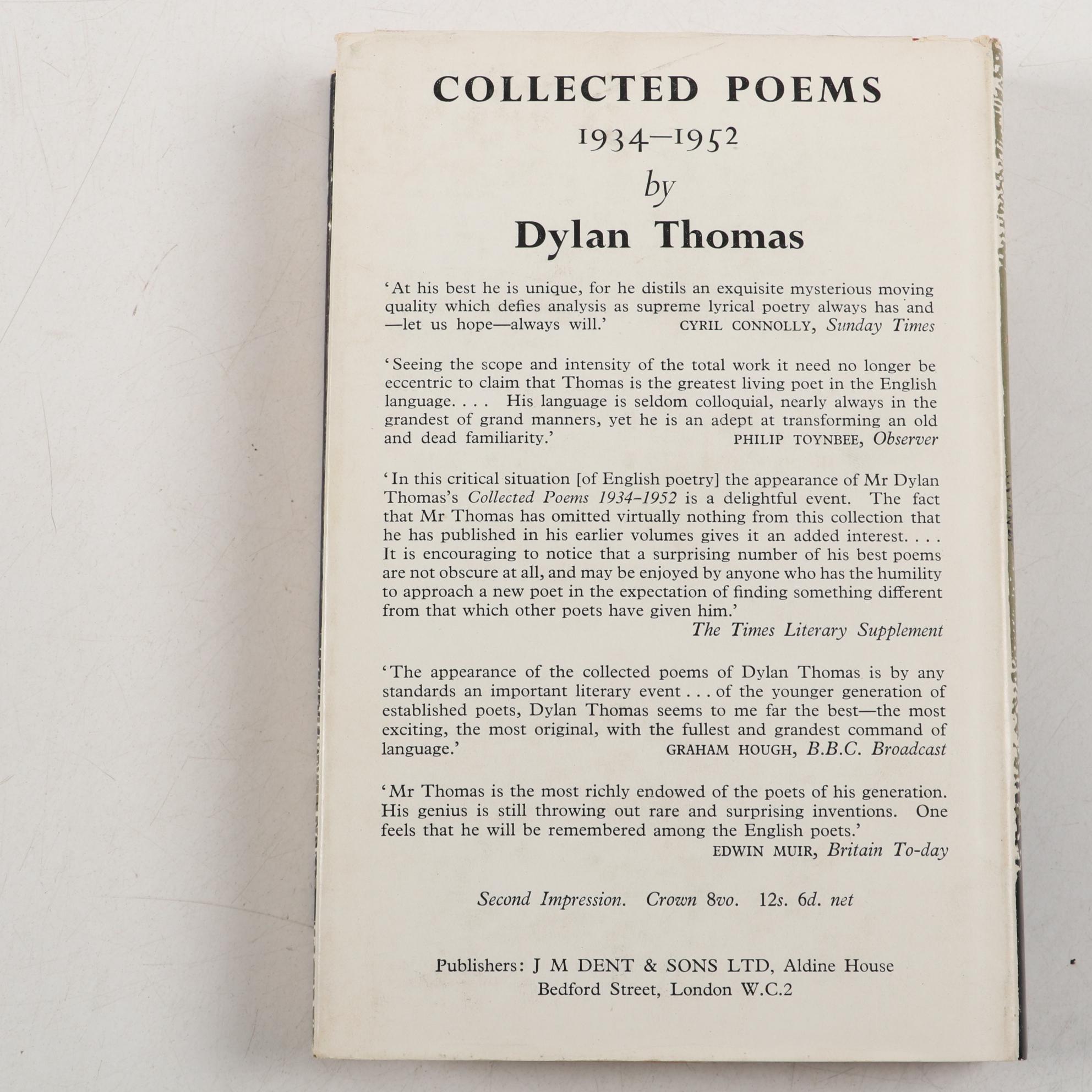 First Edition "Leftover Life to Kill" by Caitlin Thomas, and Dylan Thomas Books