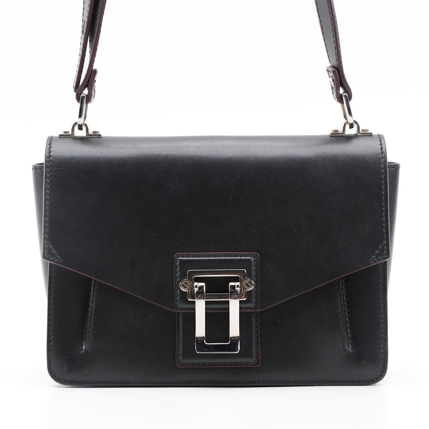 Proenza Schouler Medium Hava Shoulder Bag in Black Leather