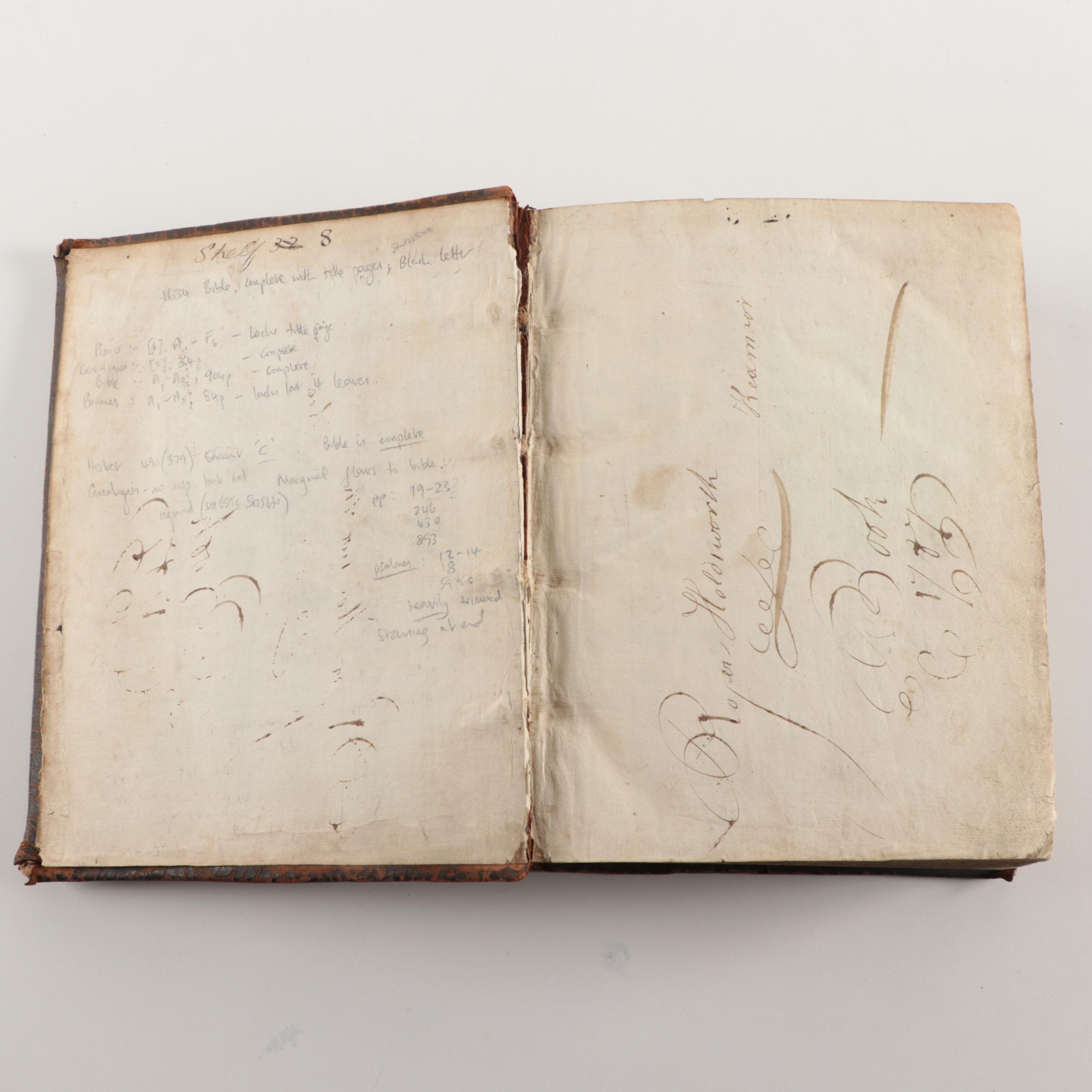 Leather Bound 1634 King James Bible